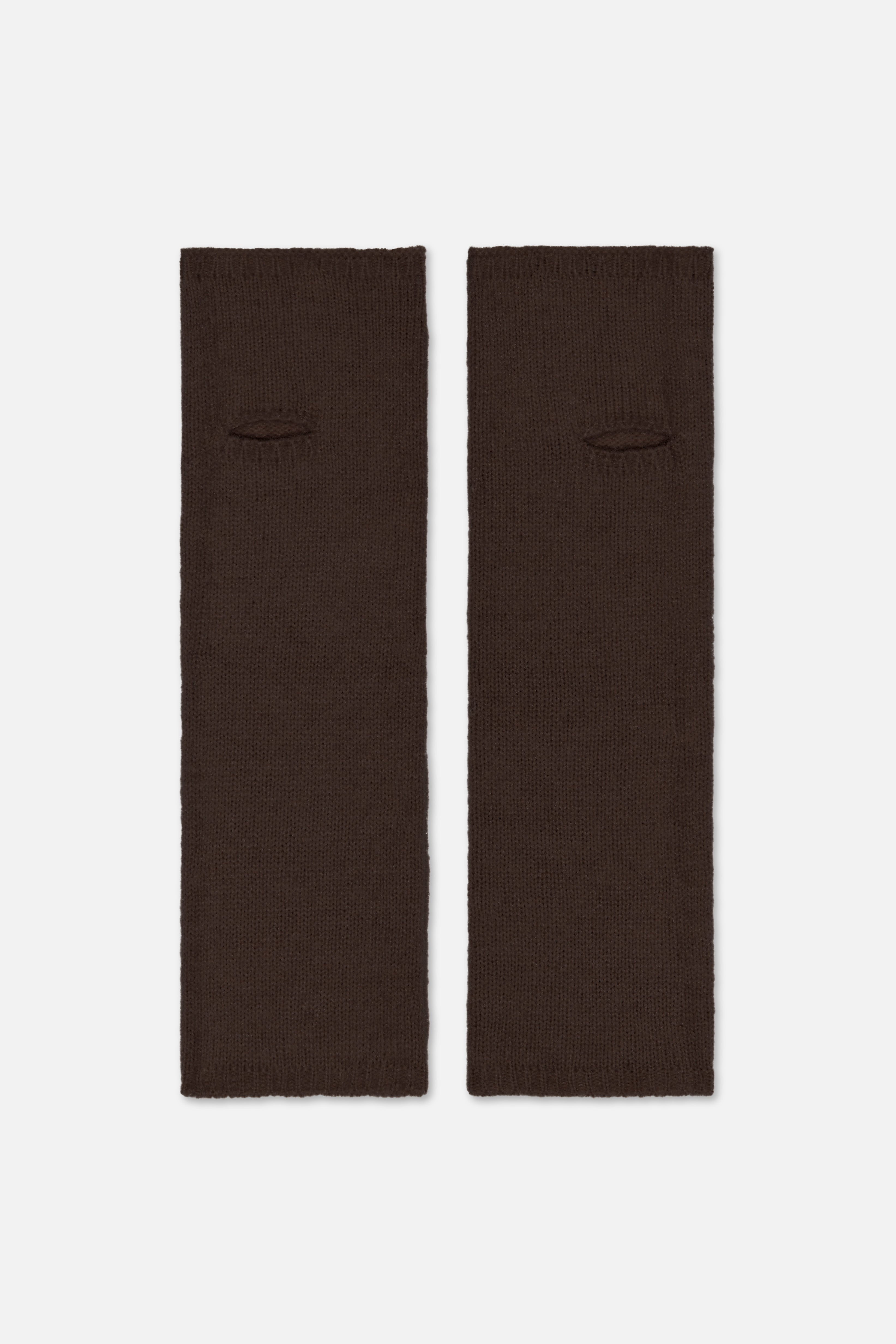 Brushed Knit Gloves | Dark Brown