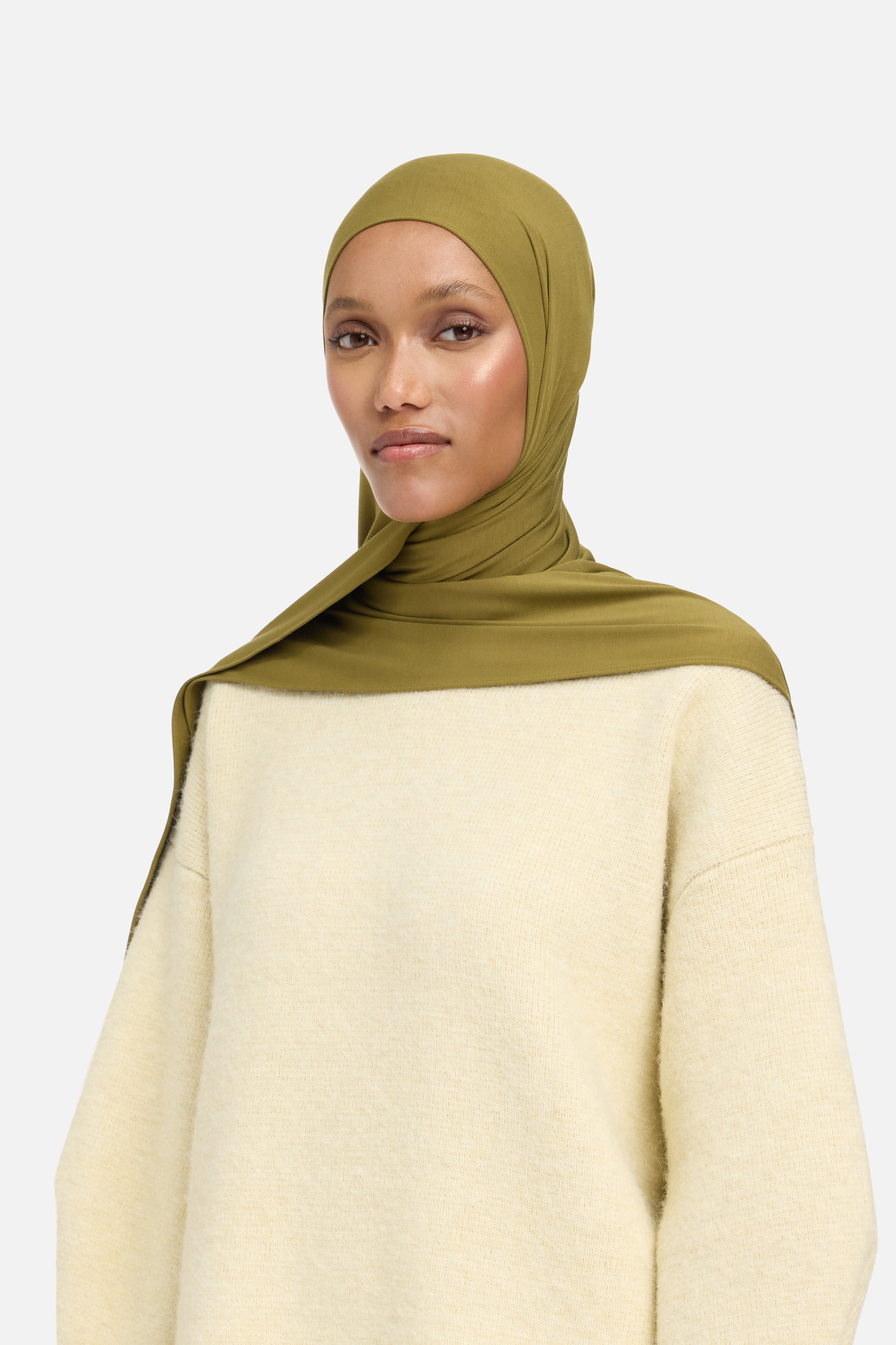 Bamboo Jersey Scarf | Warm Olive