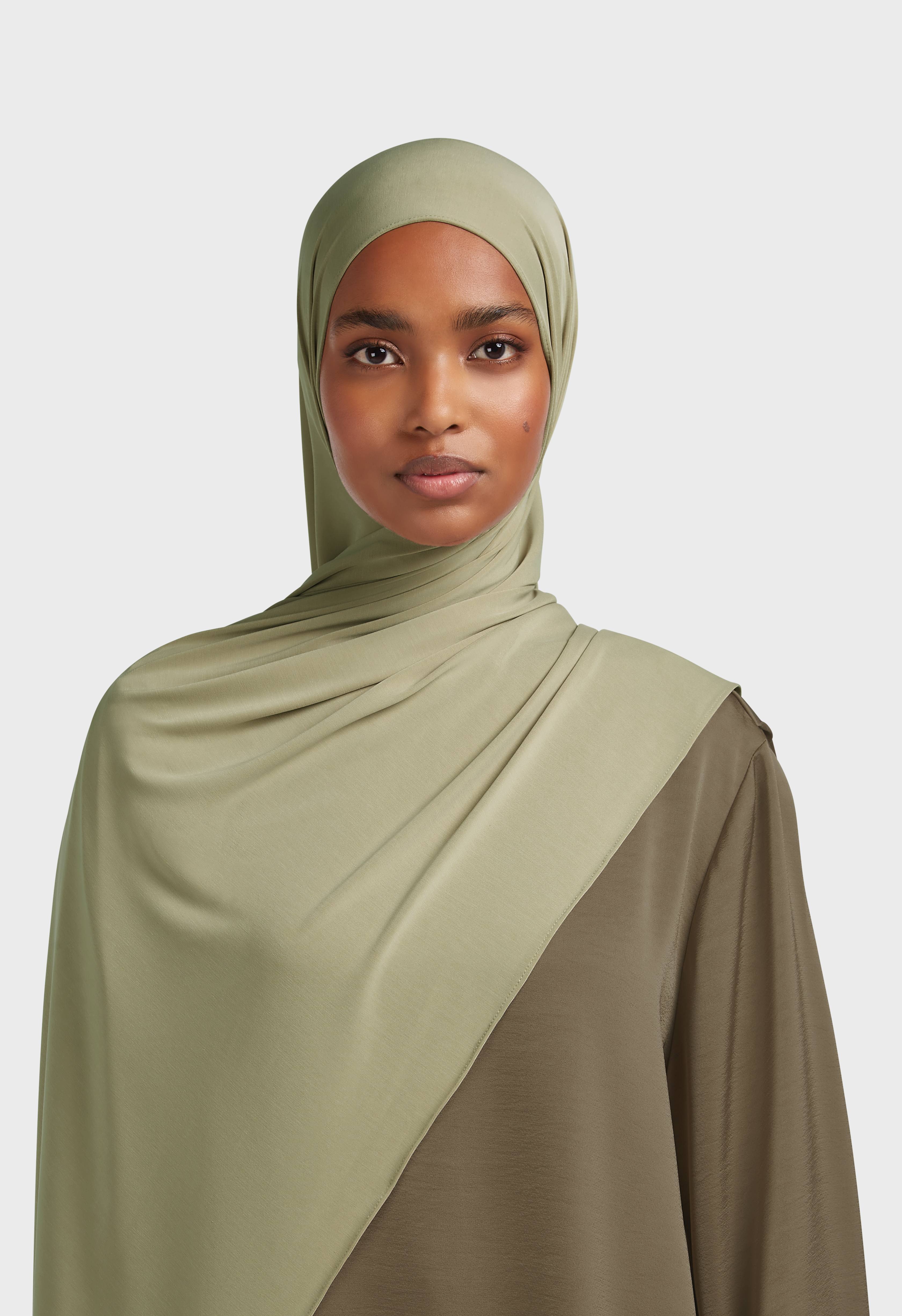 Breathable Jersey Scarf | Moss Gray