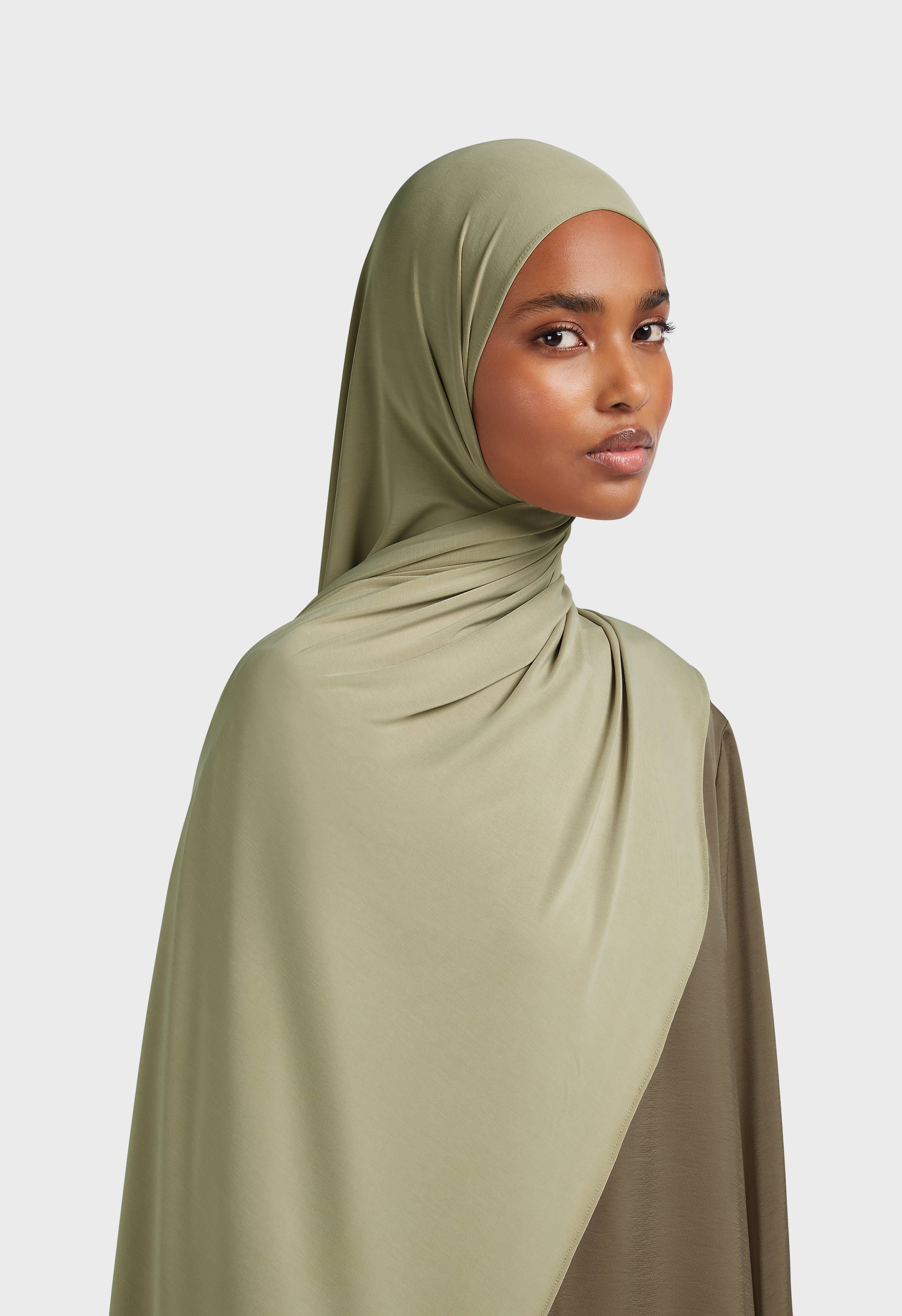 Breathable Jersey Scarf | Moss Gray
