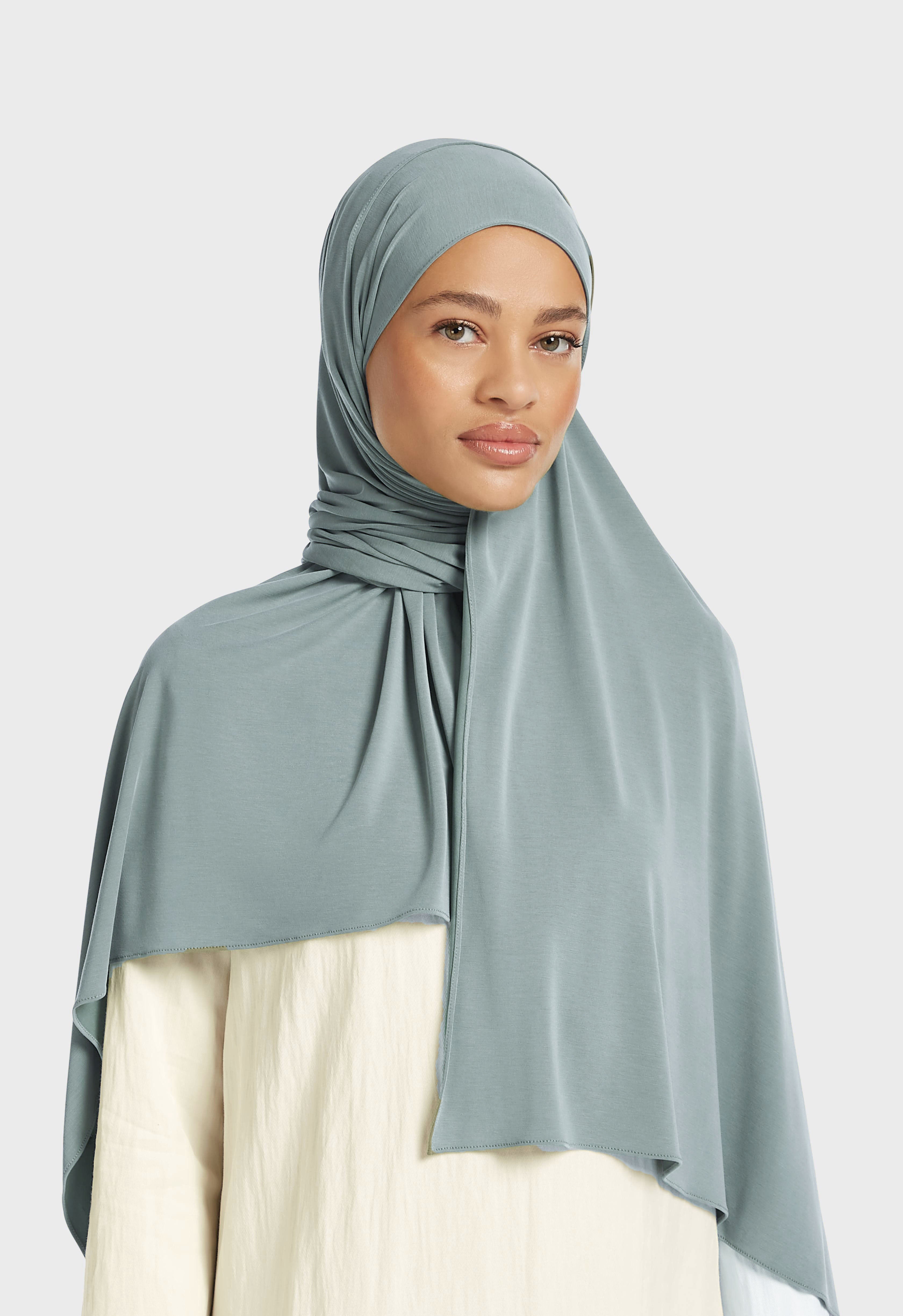 Breathable Jersey Scarf | Misty Blue