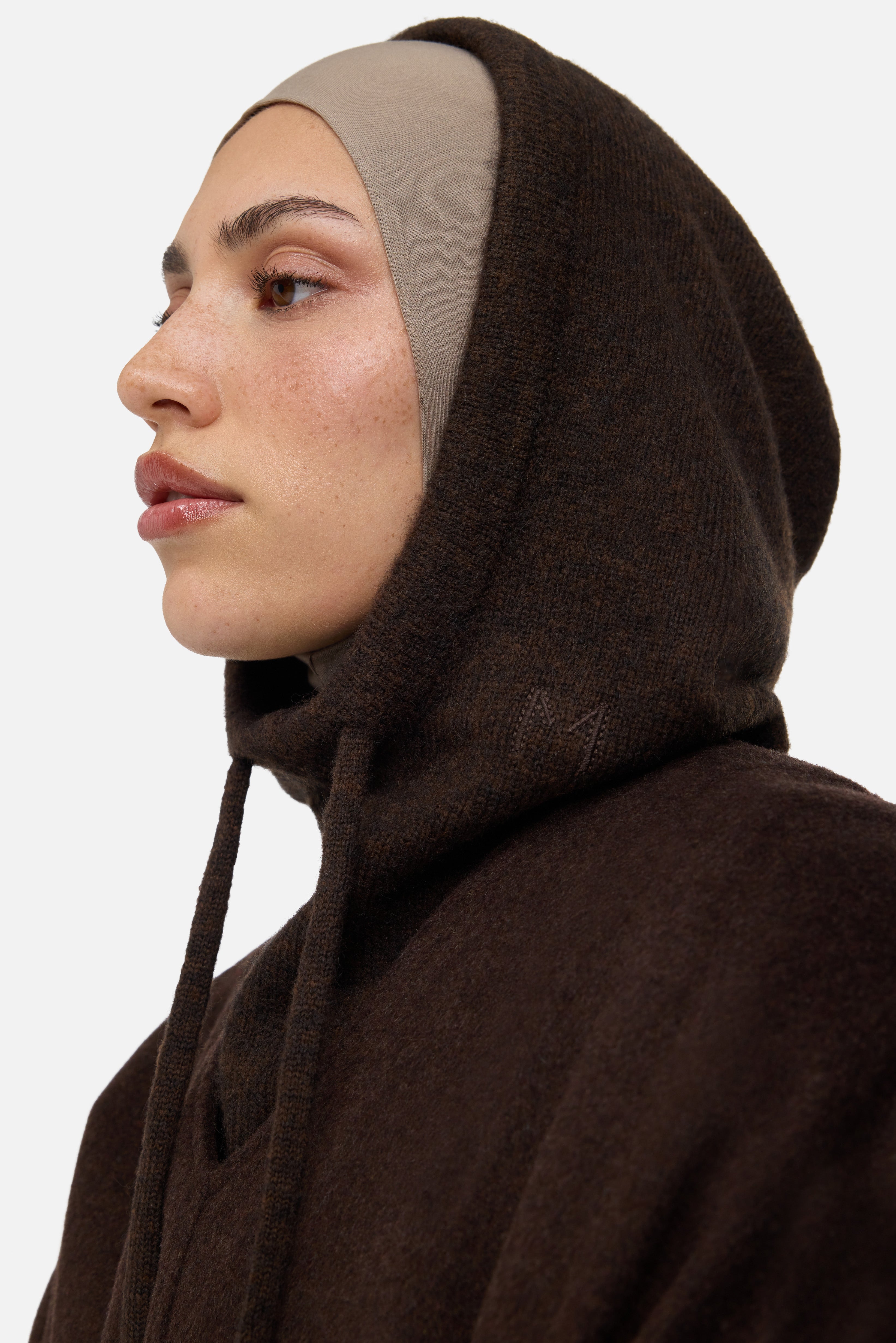 Brushed Knit Balaclava | Dark Brown