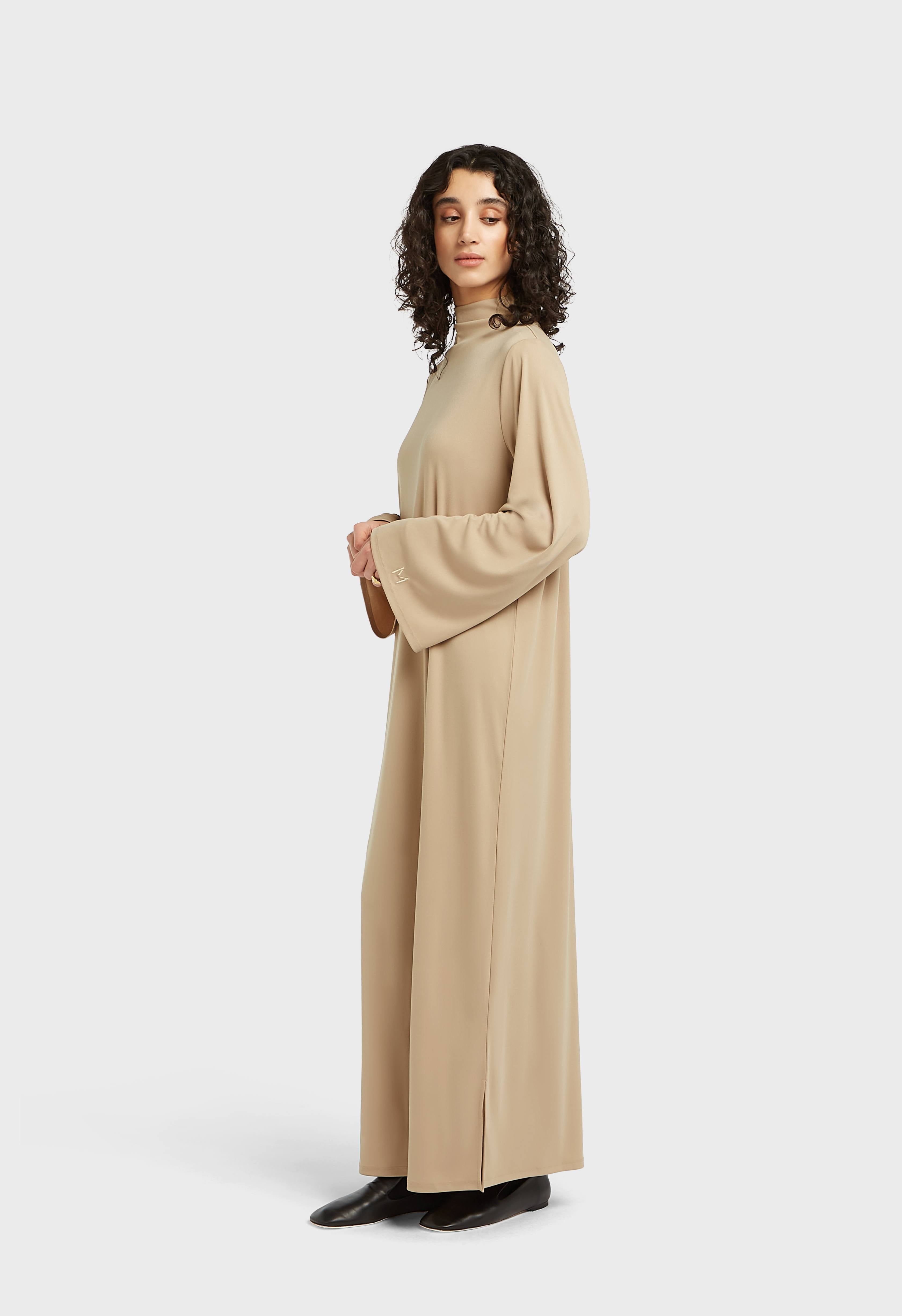 Essential Jersey Dress Regular | Light Khaki