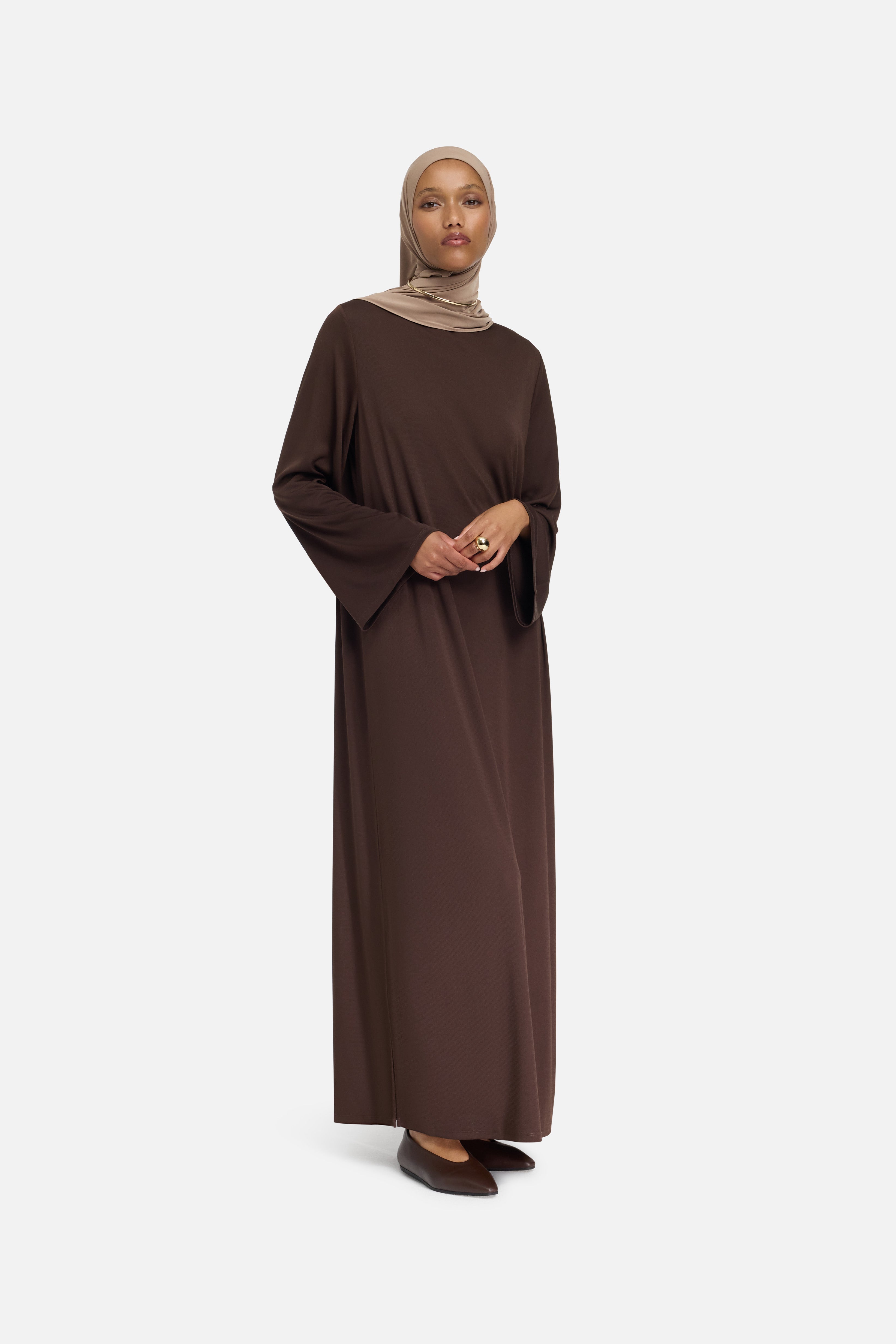 Essential Jersey Dress Short | Dark Brown