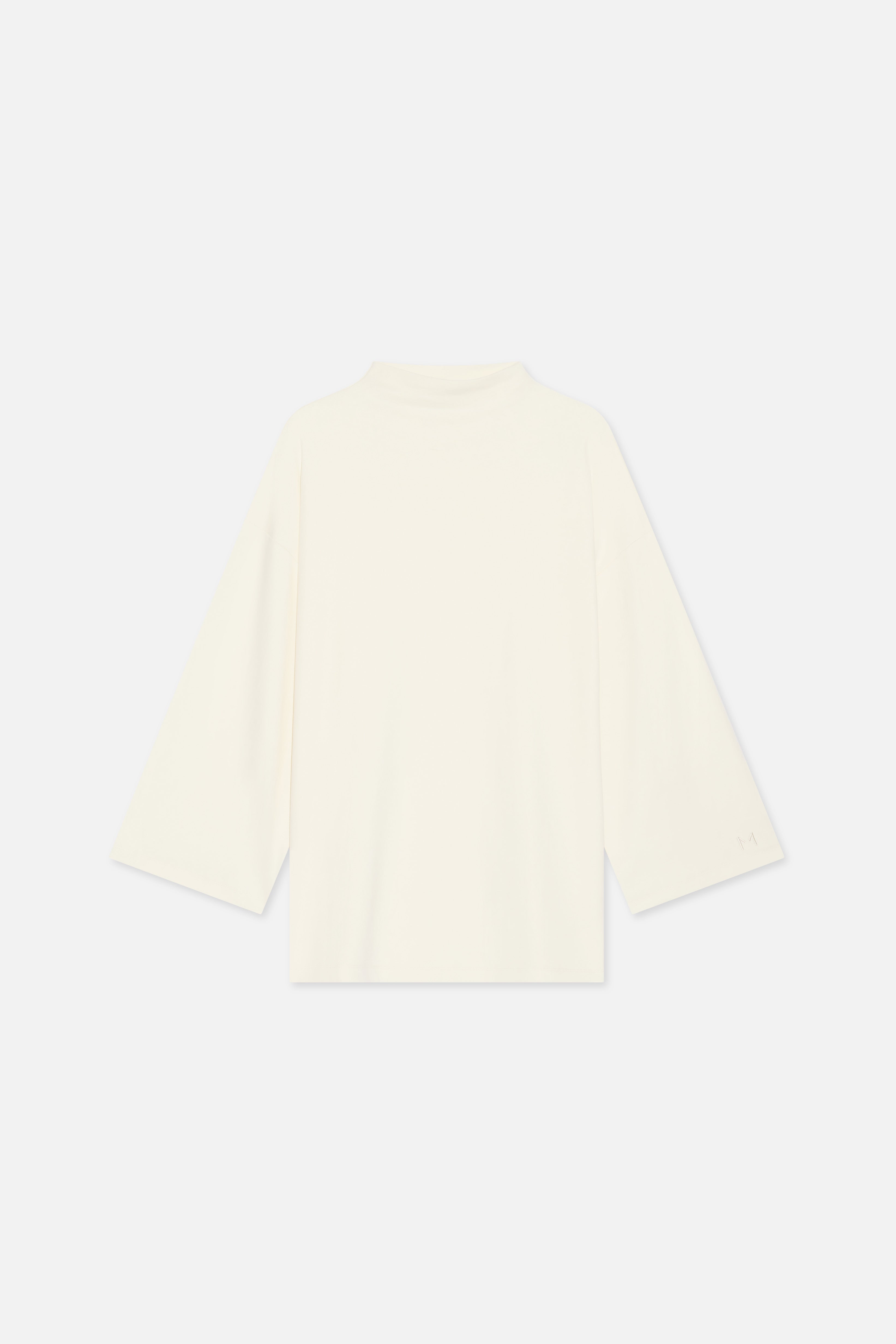 High Neck Tee | Porcelain