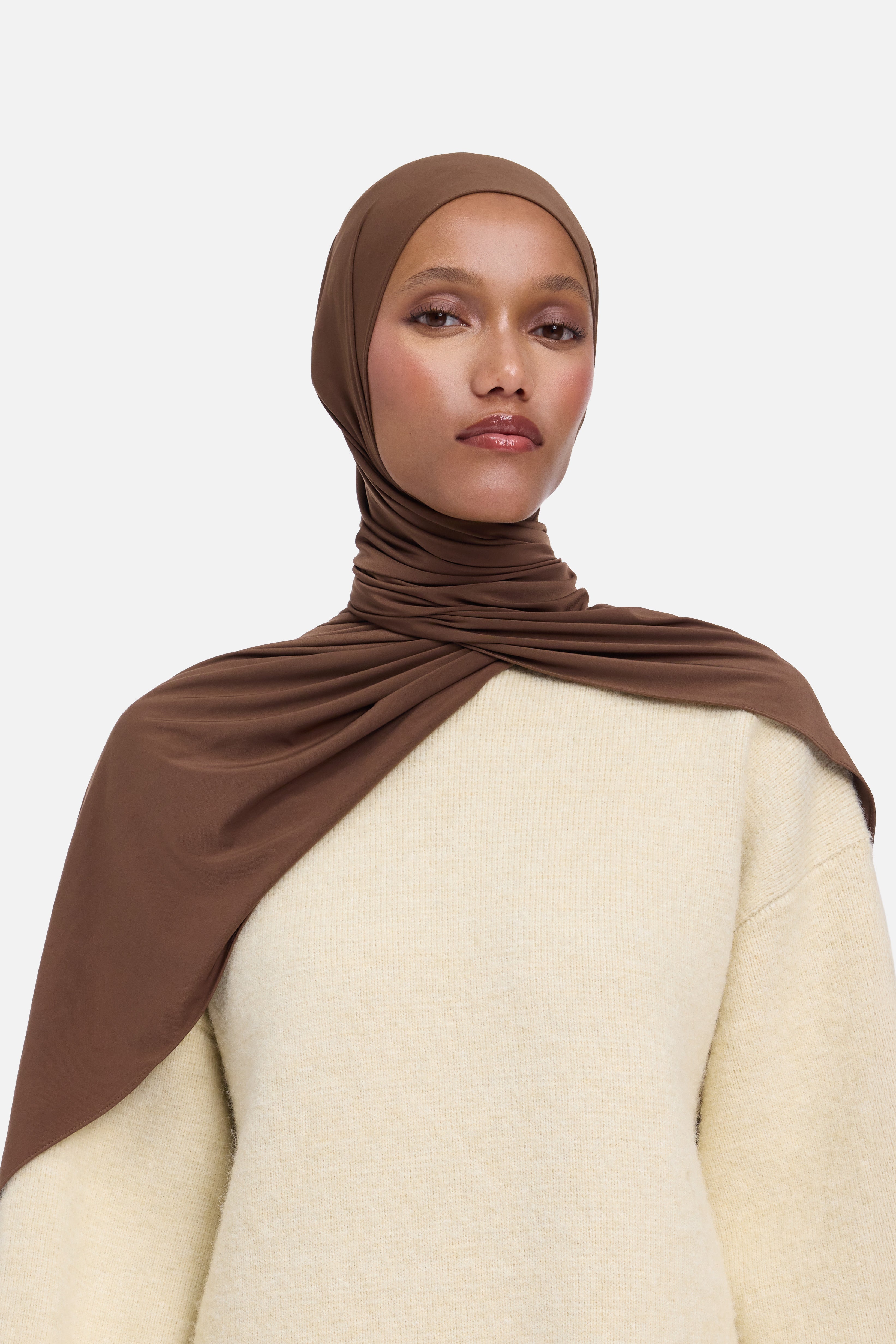 Liquid Jersey Scarf | Chocolate