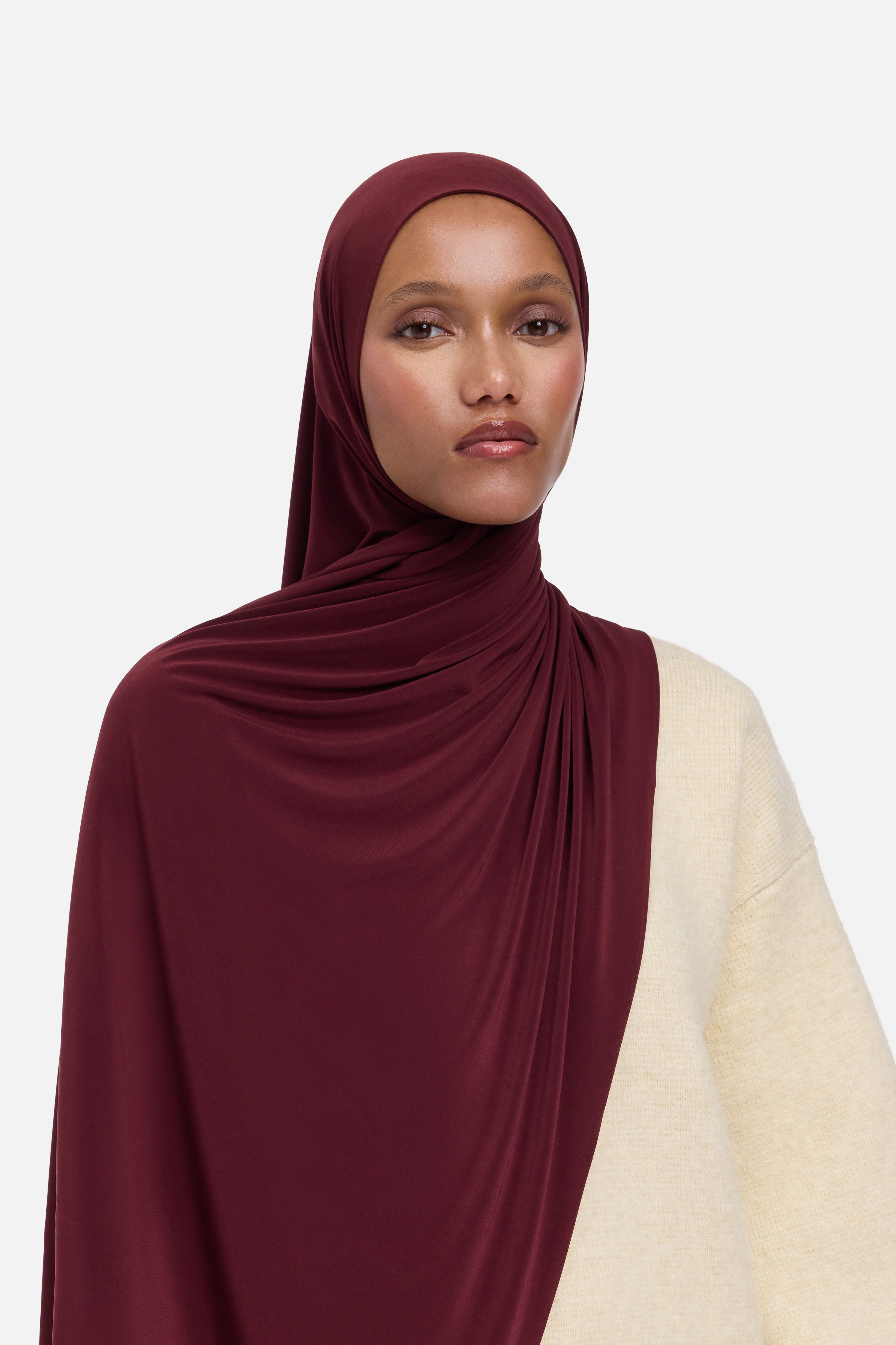 Premium Jersey Scarf | Burgundy