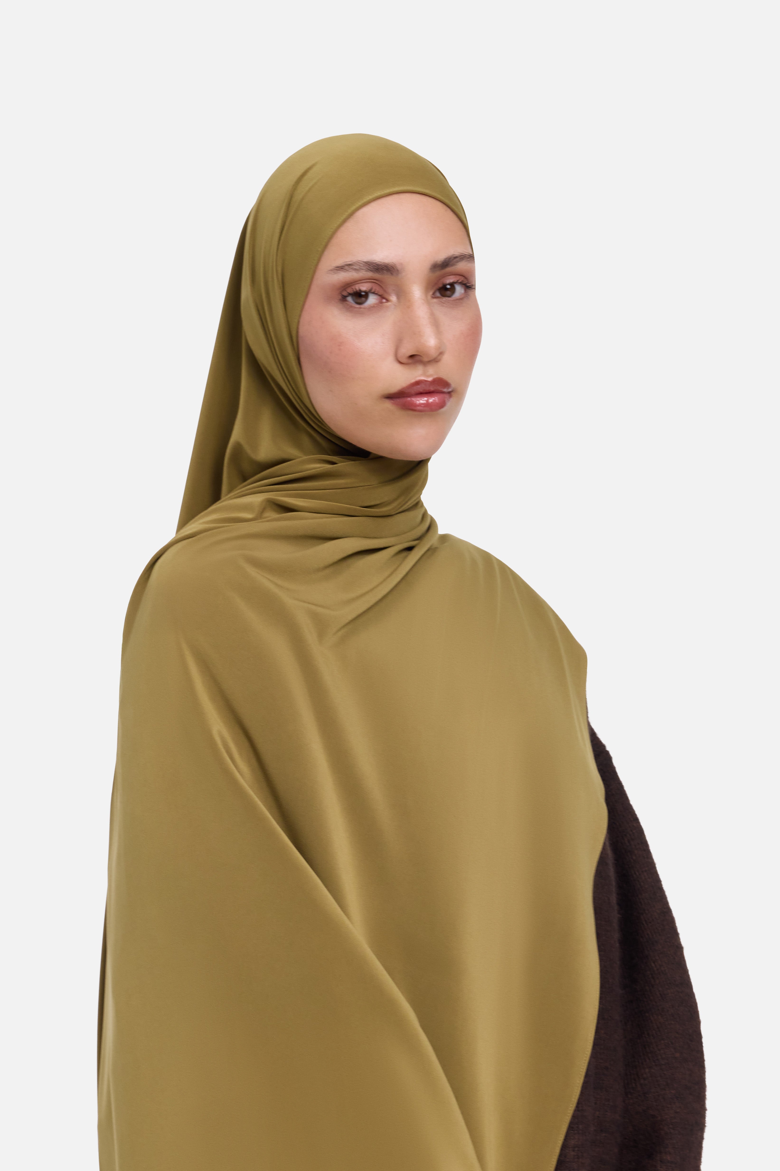 Premium Jersey Scarf | Warm Olive