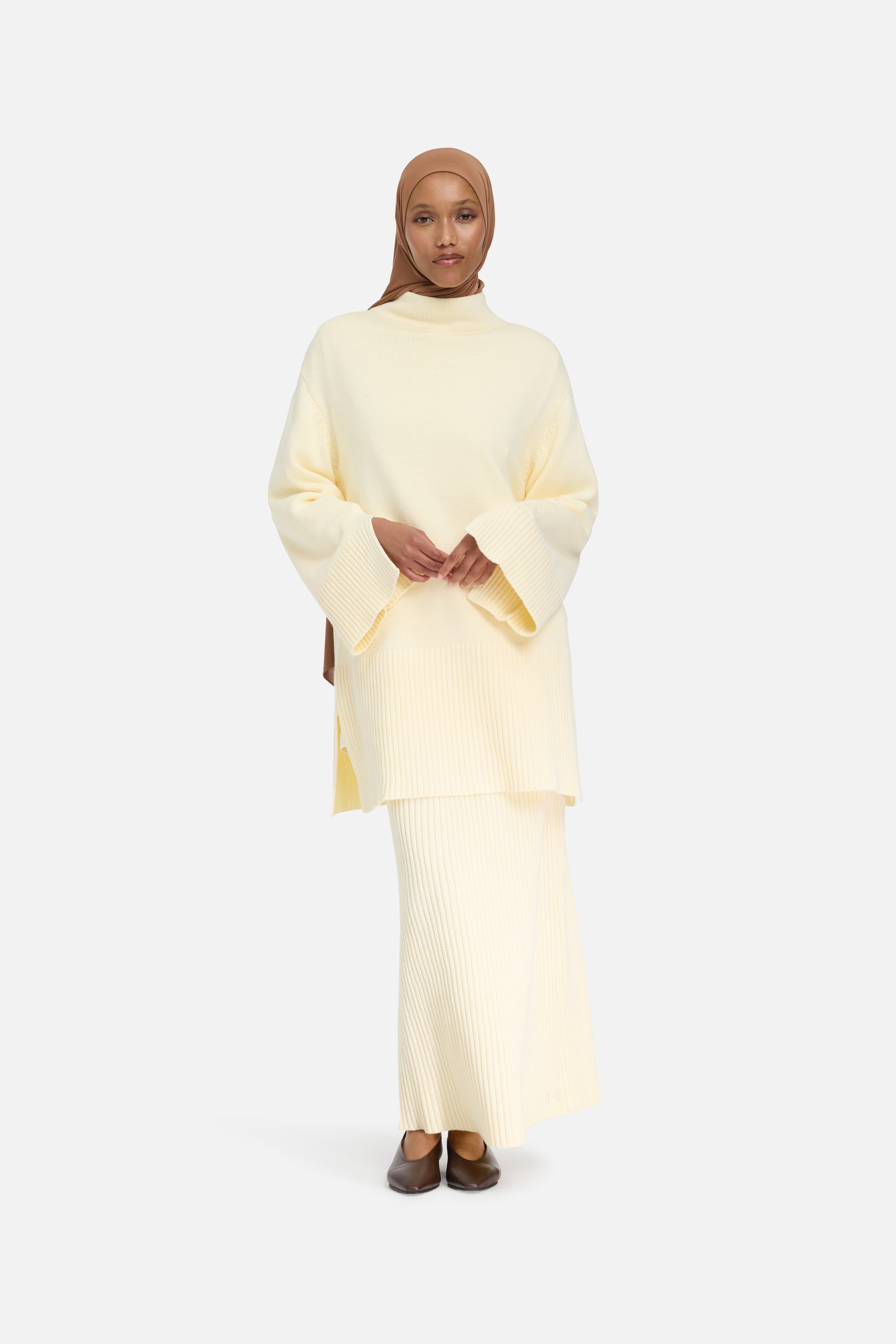 Ribbed Knit Sweater | Porcelain