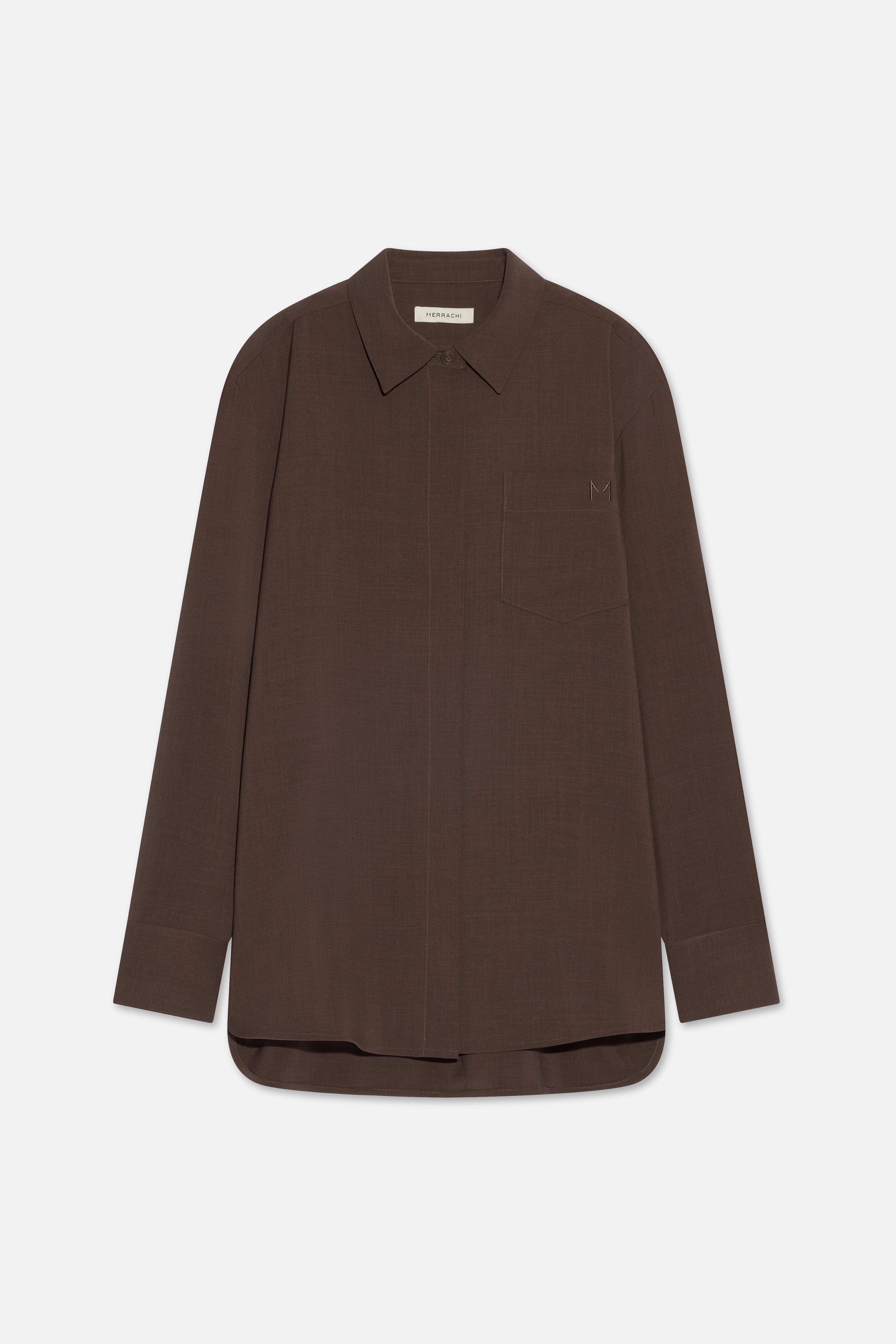 Straight Shirt | Dark Brown