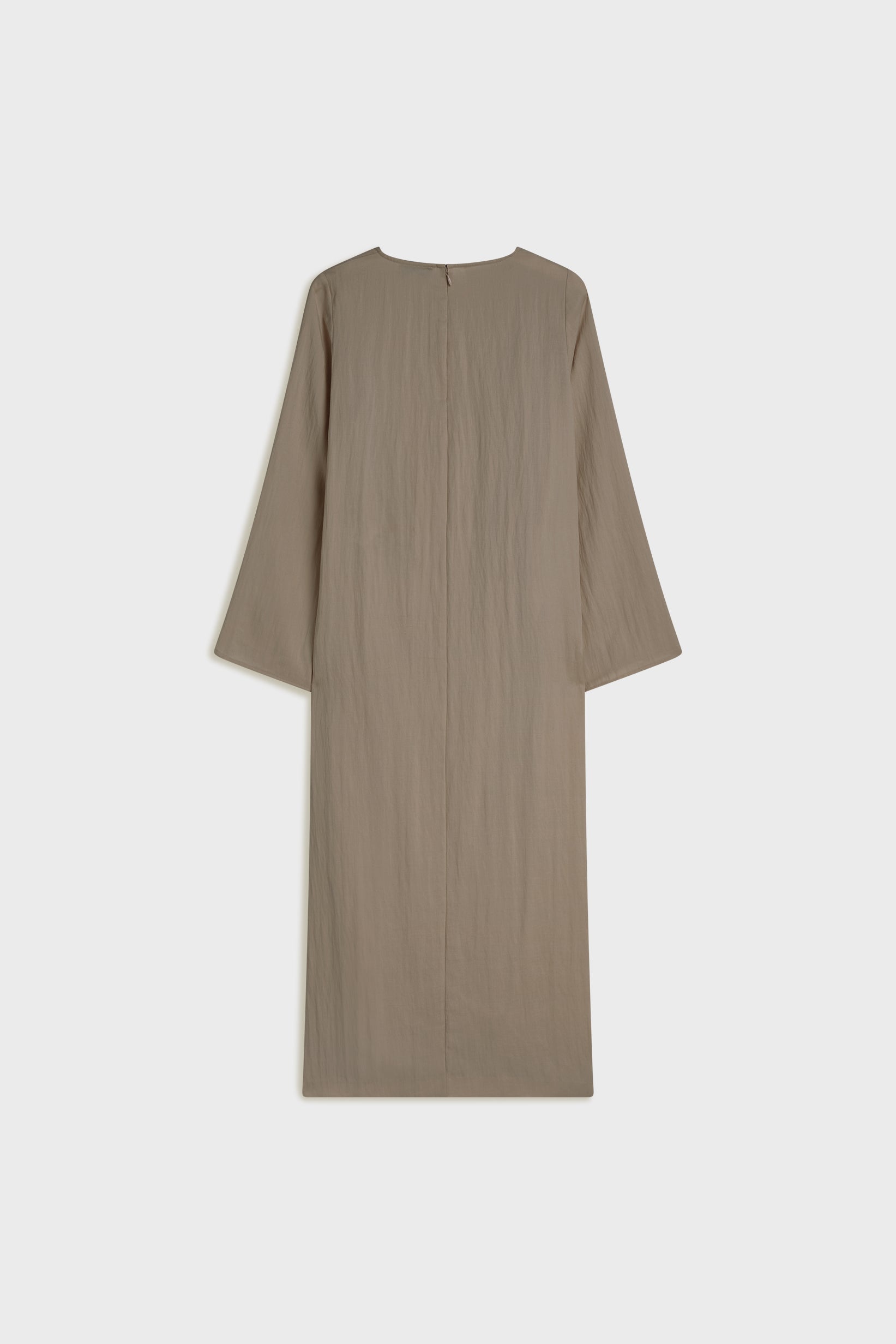 Asymmetric Pleated Tunic | Taupe