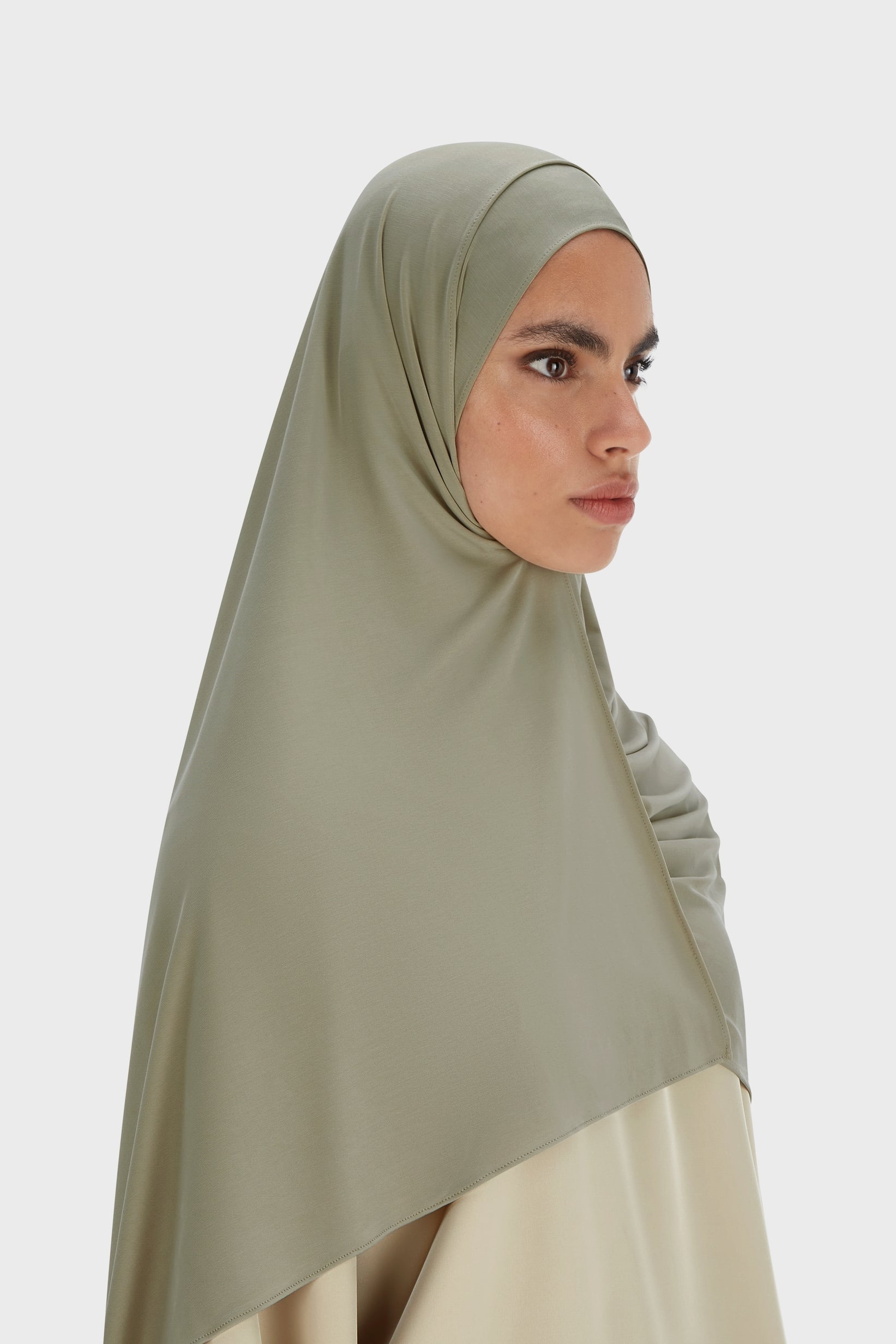 Breathable Jersey Scarf | Moss Gray