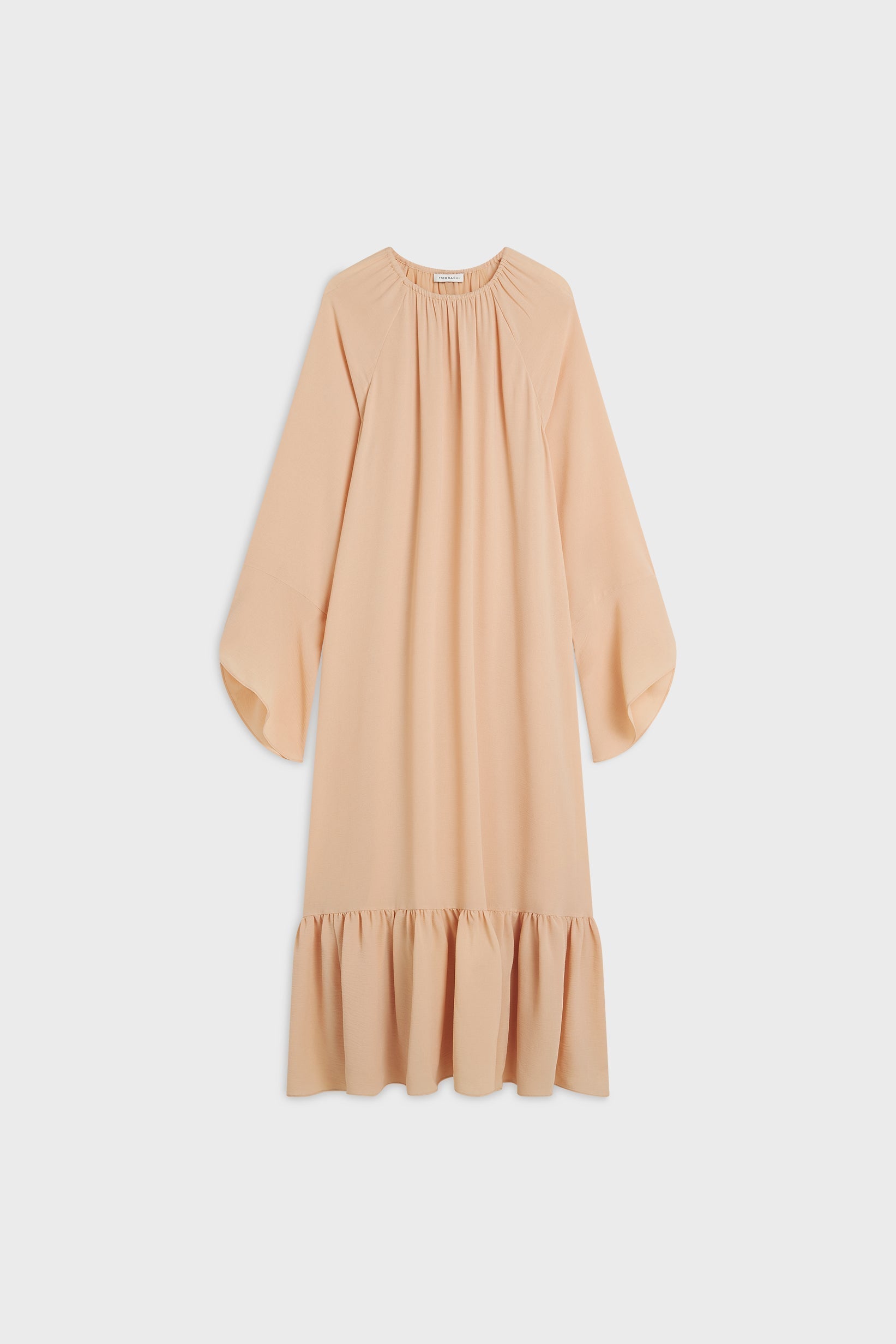 Crepe Dress | Beige Rose