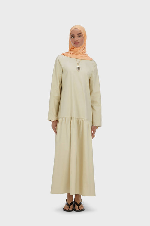 Drop Waist Dress | Sand
