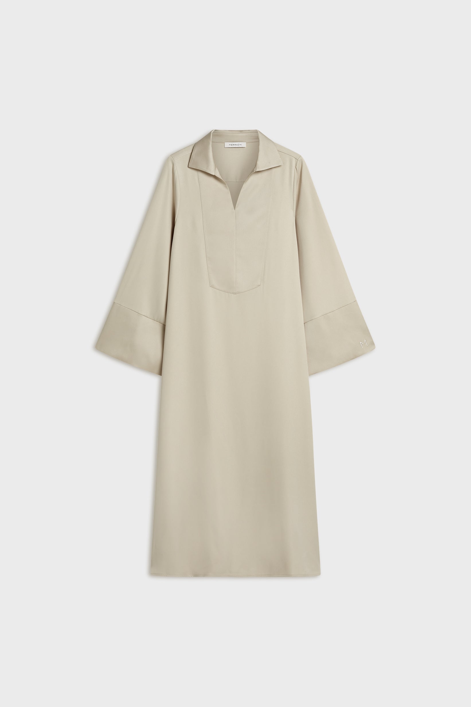 Kaftan Dress Short | Moss Gray