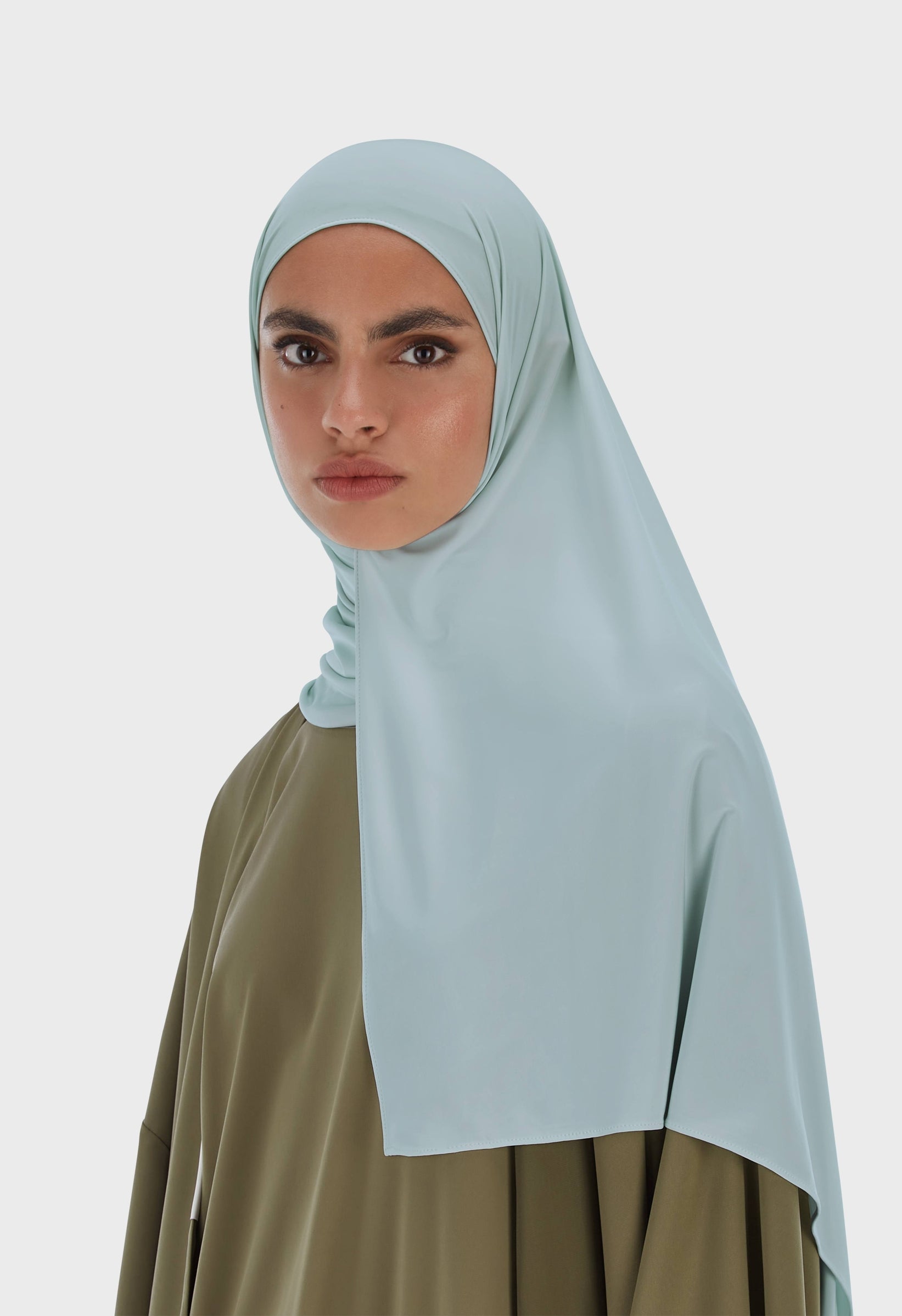 Liquid Jersey Scarf | Silver Blue