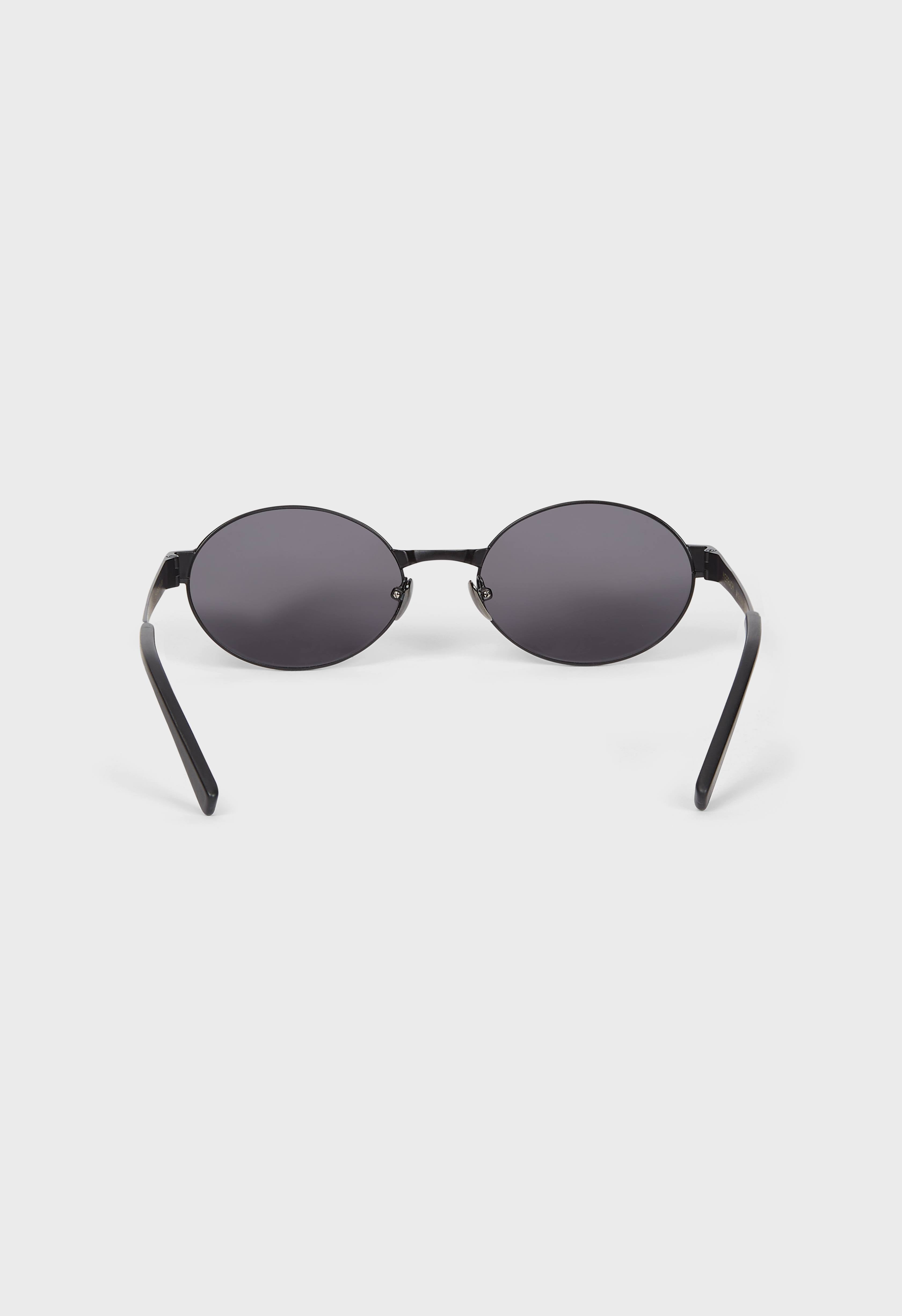 Oval Framed Sunglasses | Black