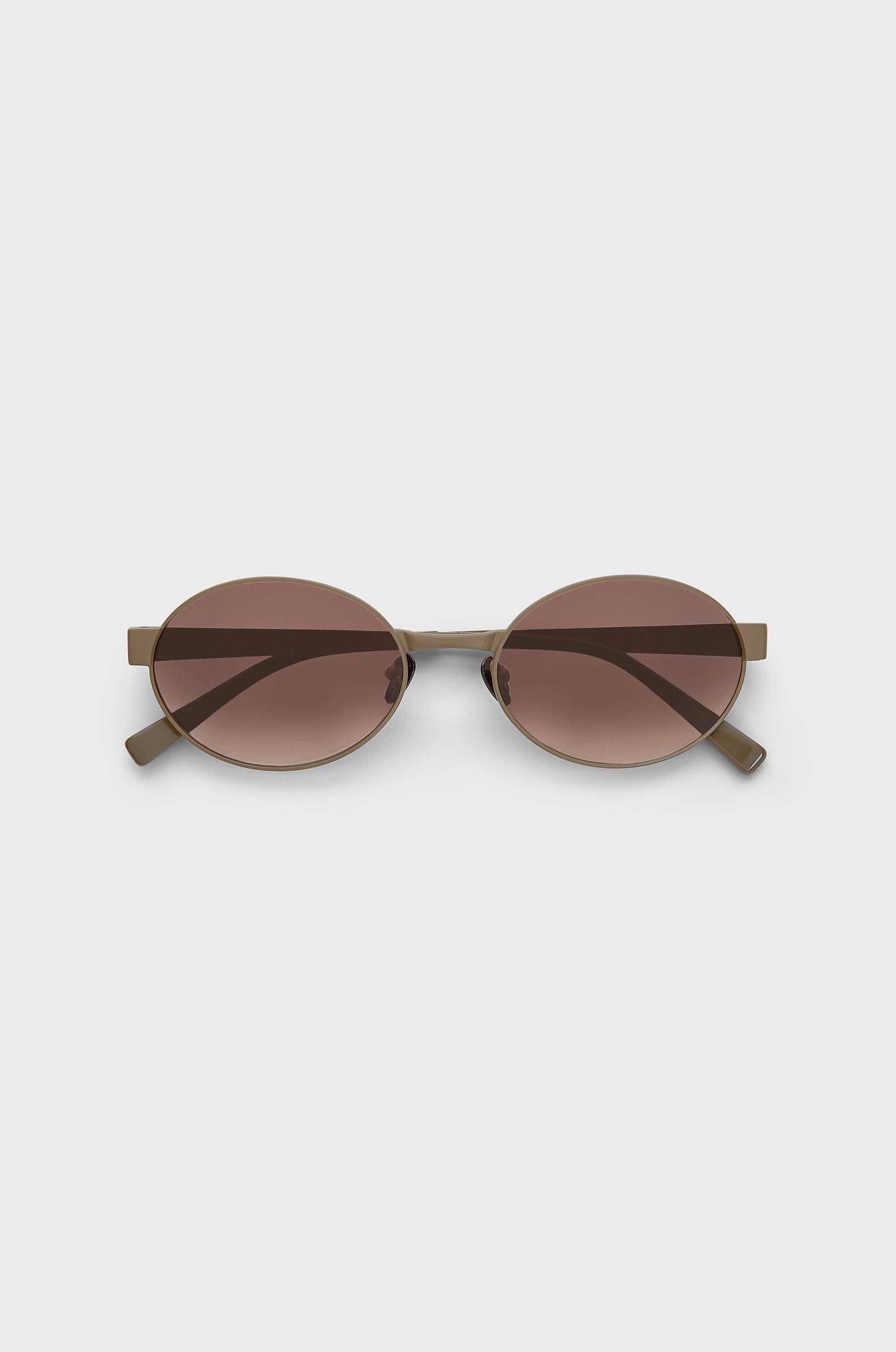 Oval Framed Sunglasses | Desert Brown