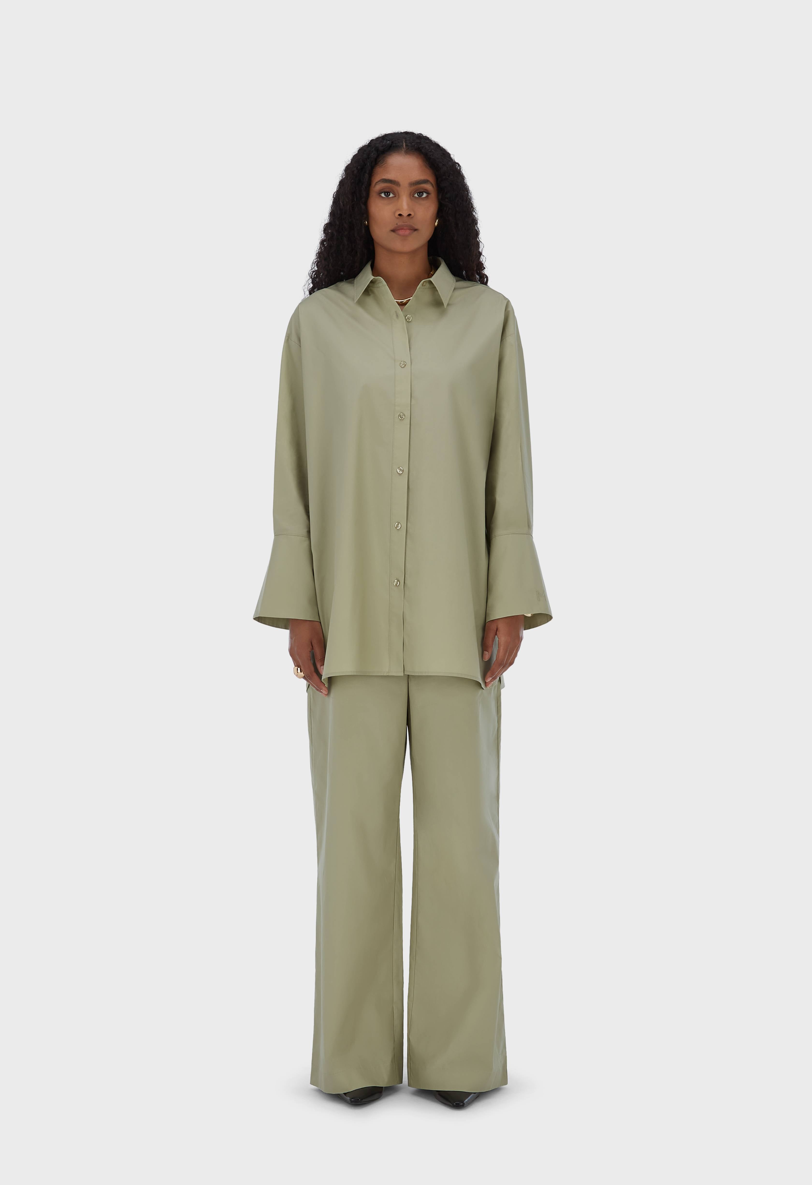 Poplin Shirt | Moss Gray