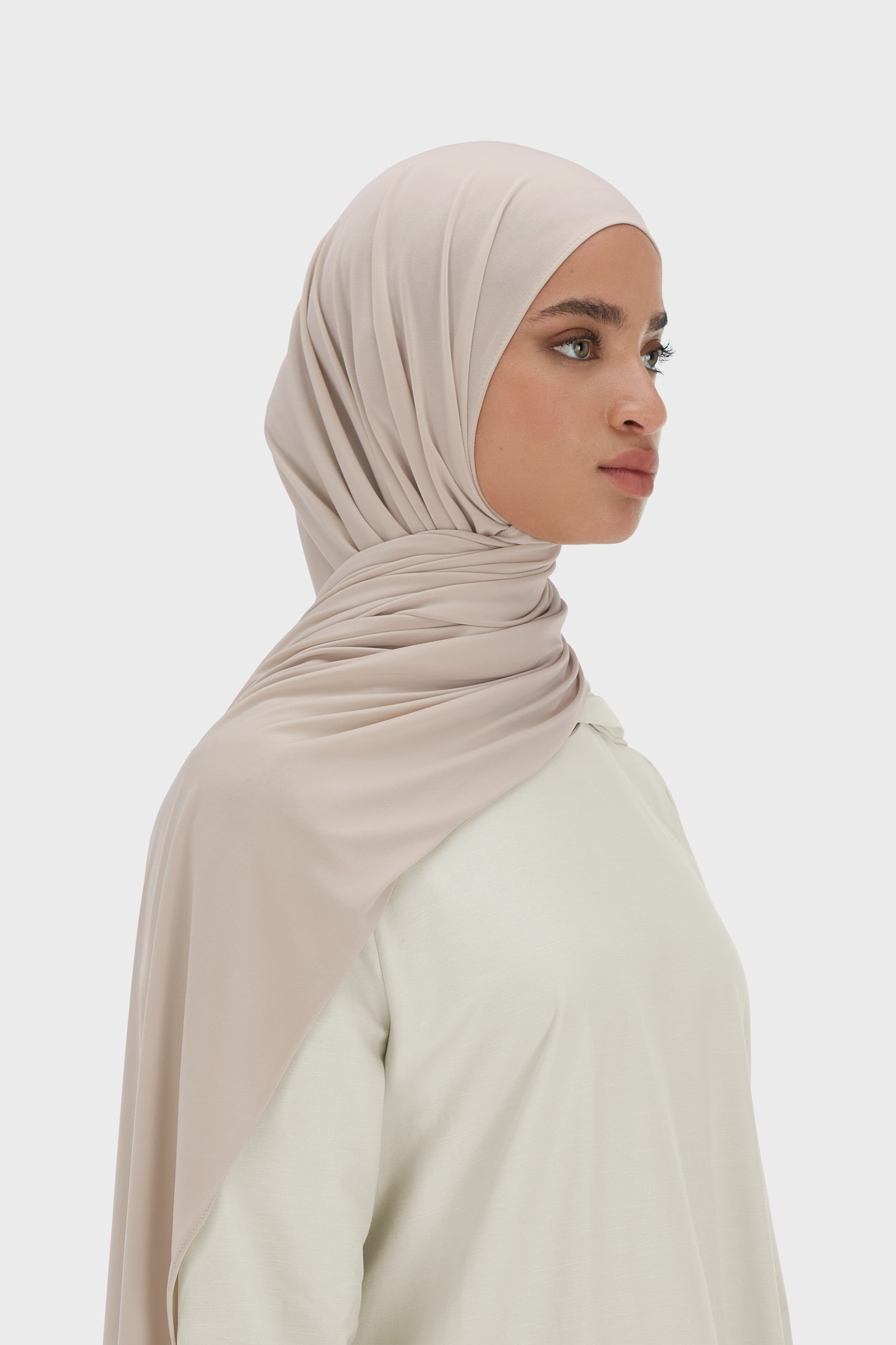 Premium Jersey Scarf | Grey Tan