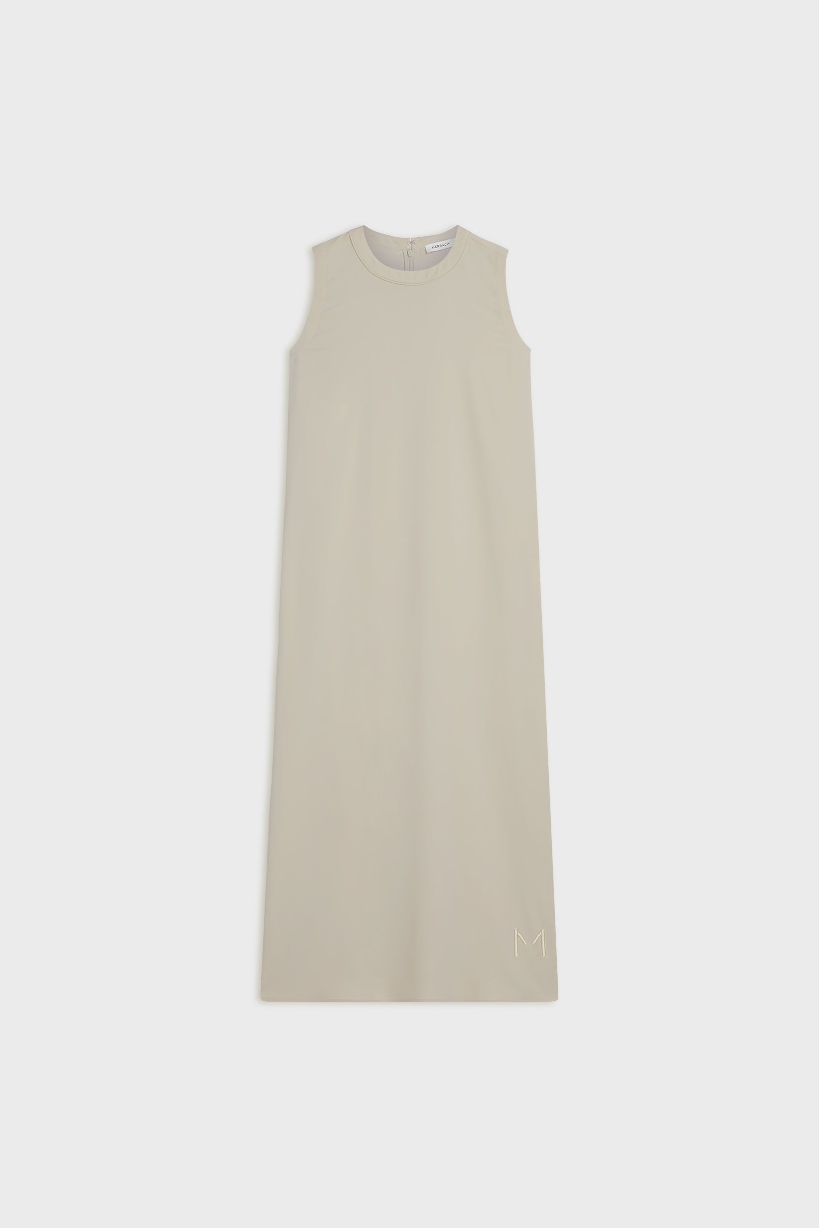 Sleeveless Woven Dress Short | Moss Gray