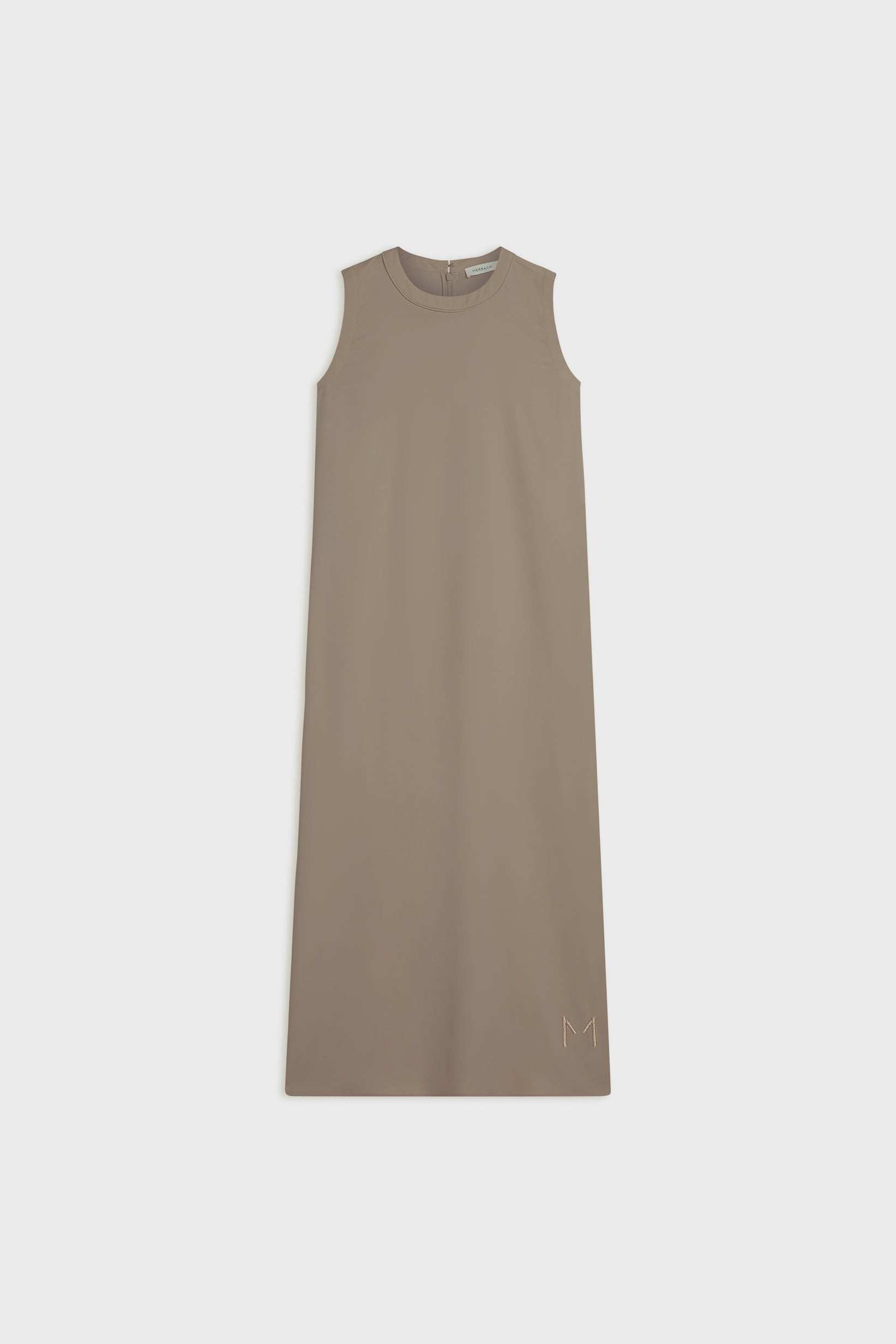 Sleeveless Woven Dress Short | Taupe
