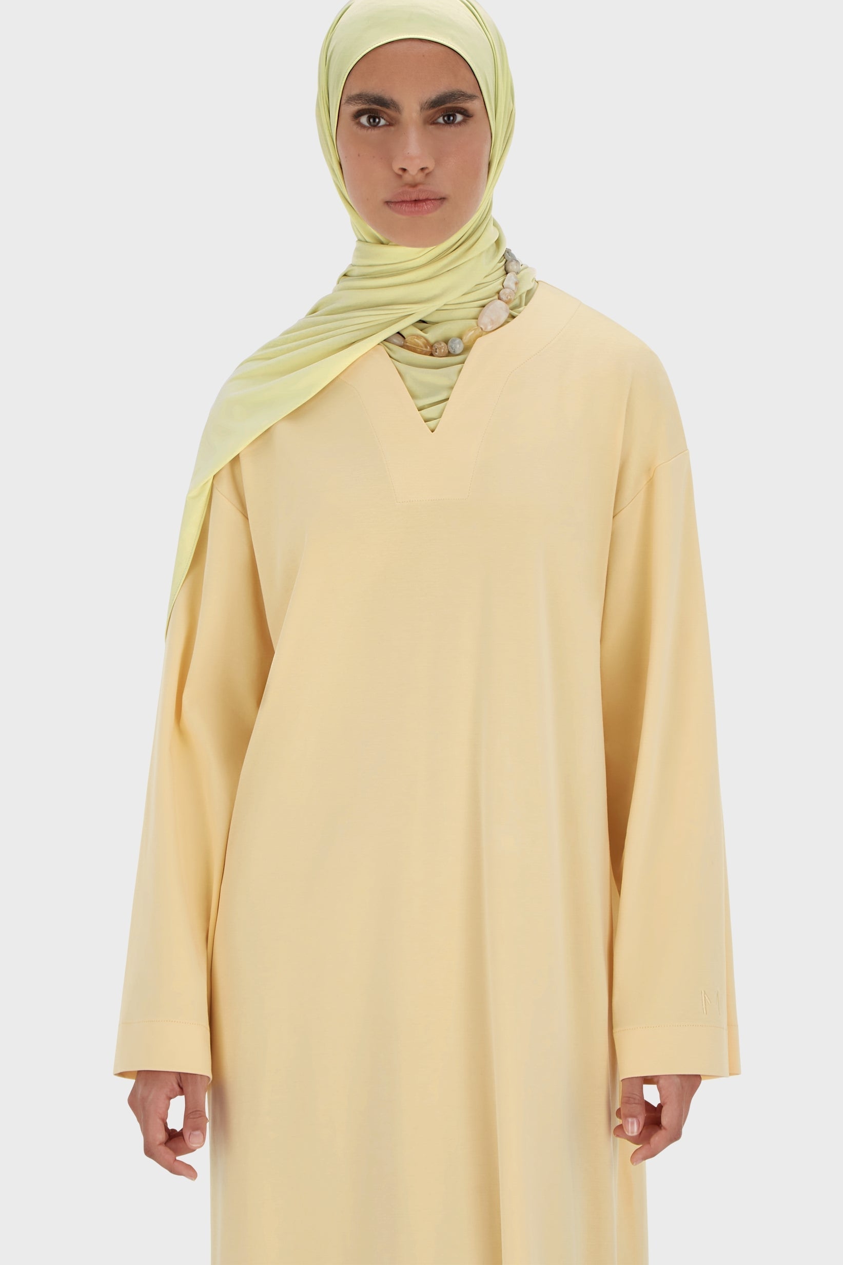 Summer Jersey Kaftan Dress | Sunset Yellow