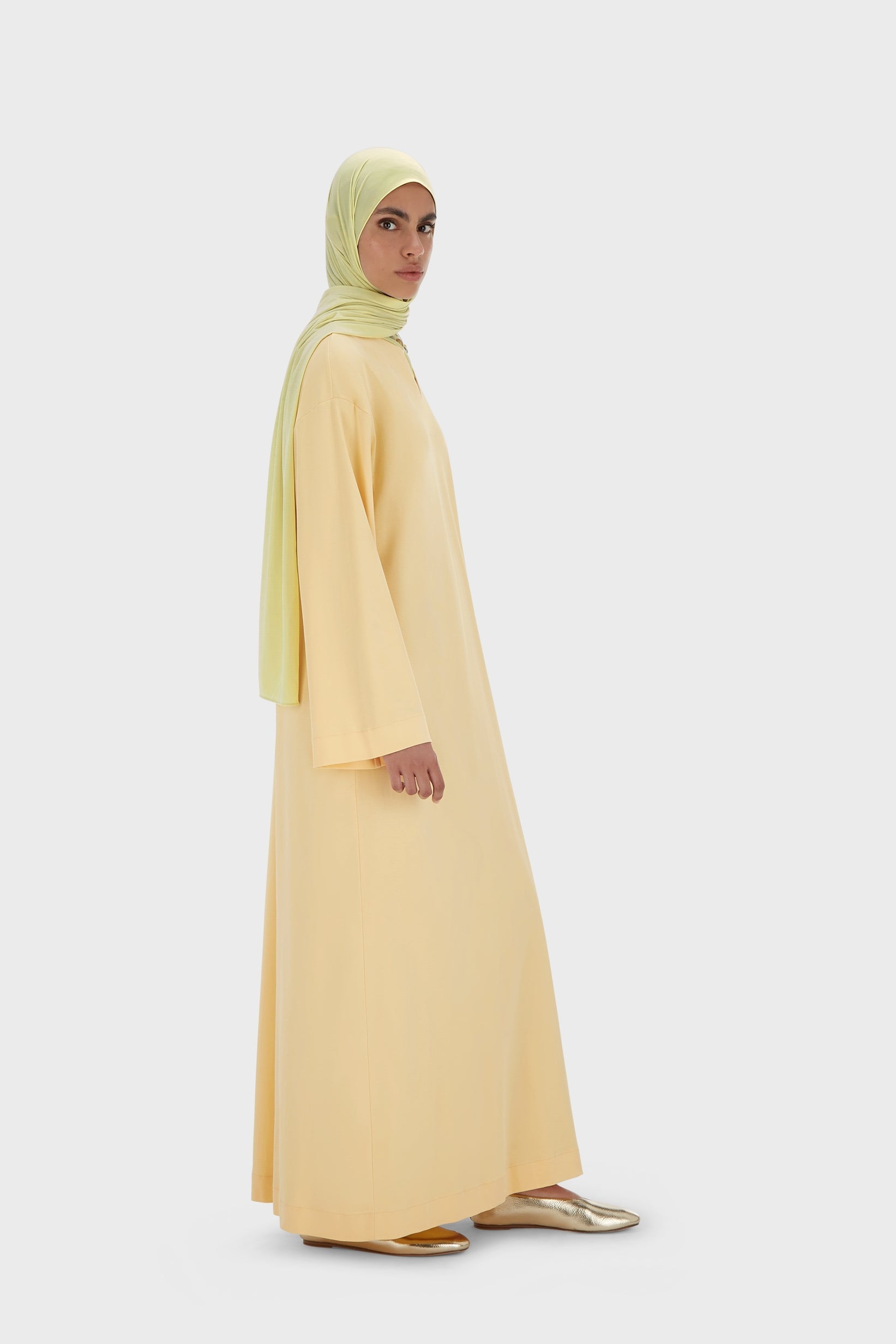 Summer Jersey Kaftan Dress | Sunset Yellow