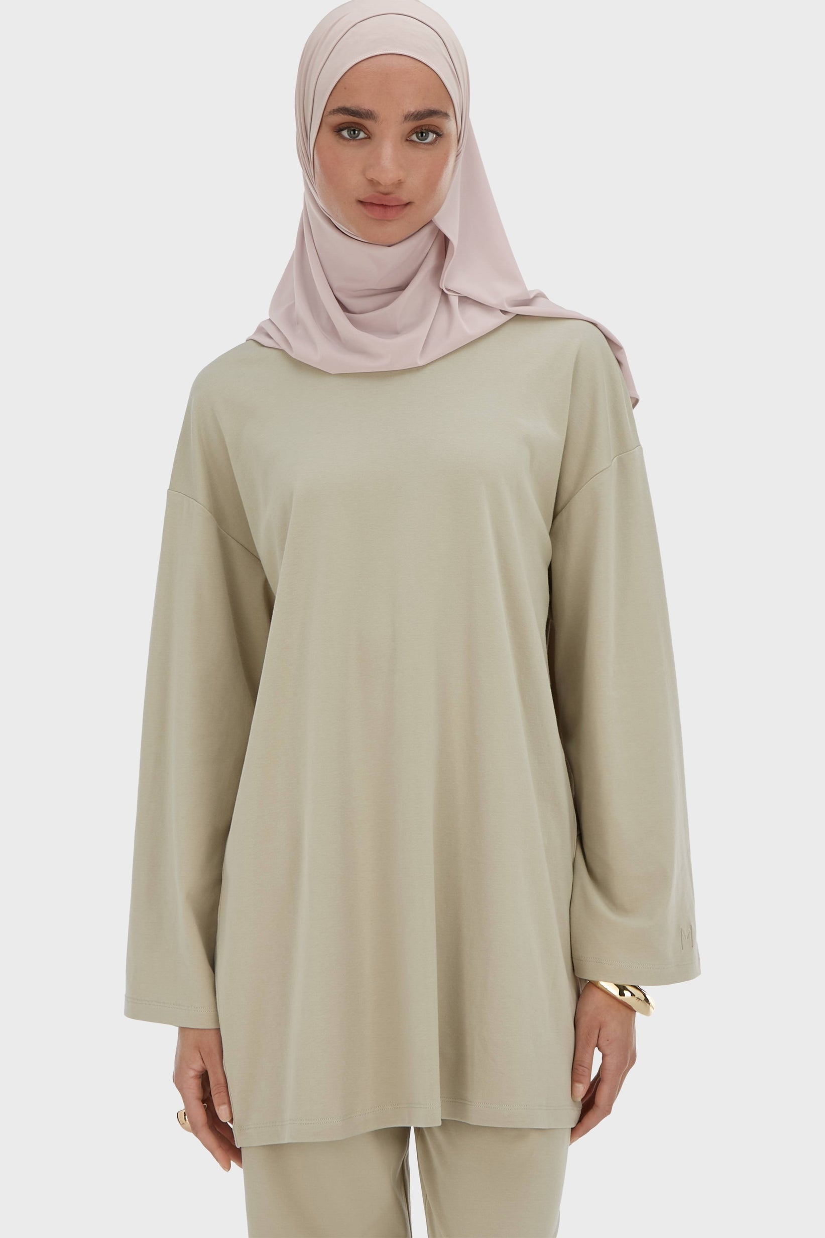 Summer Jersey Top | Moss Gray