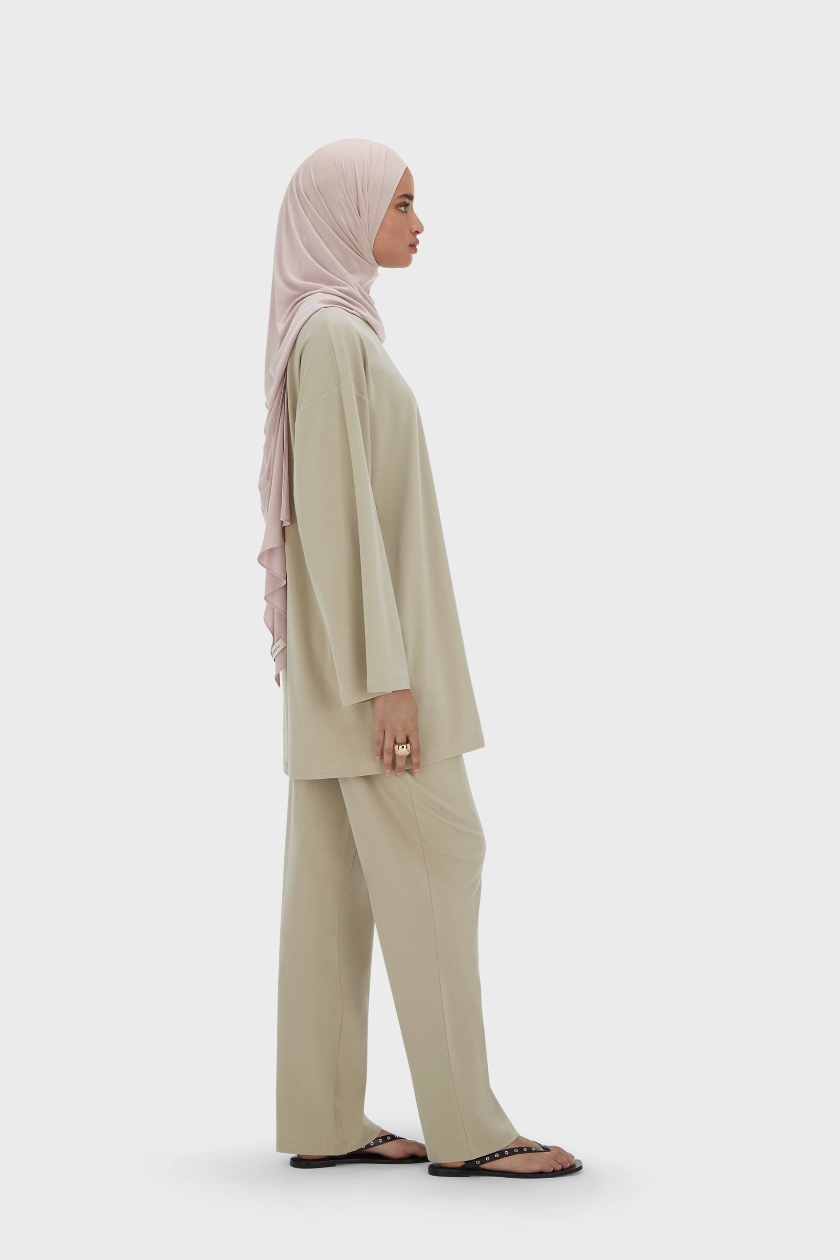 Summer Jersey Top | Moss Gray