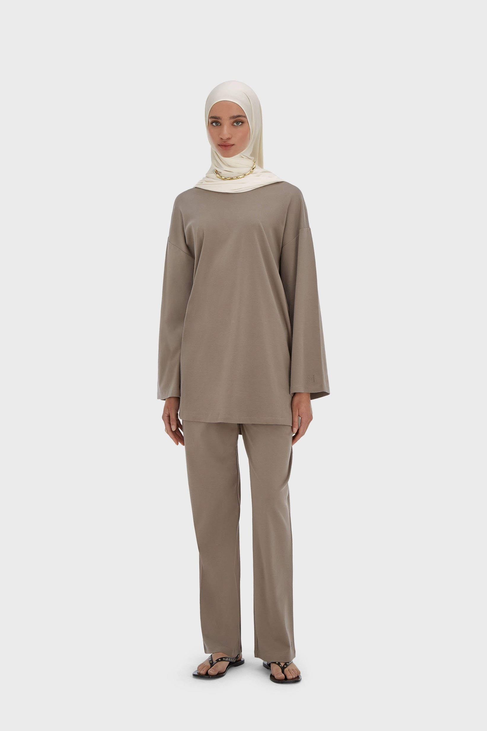 Summer Jersey Top | Taupe