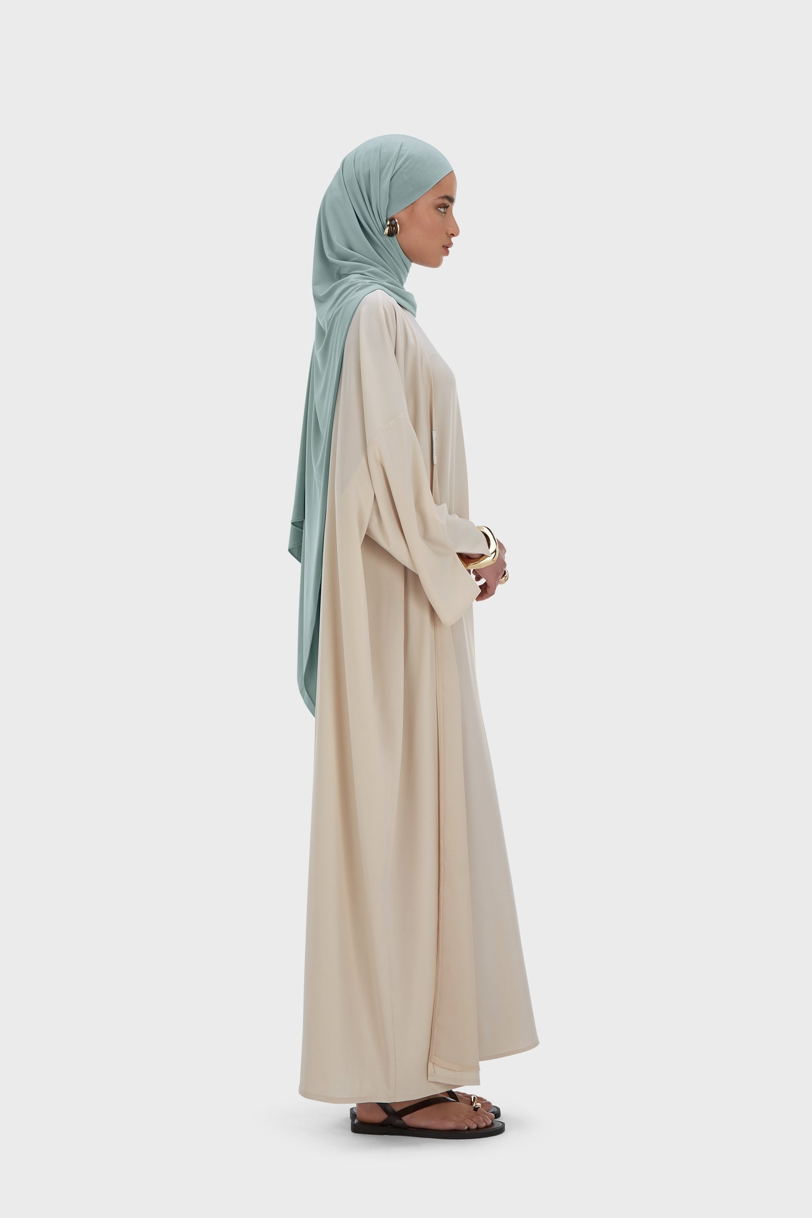 Woven Abaya Regular | Moon Grey