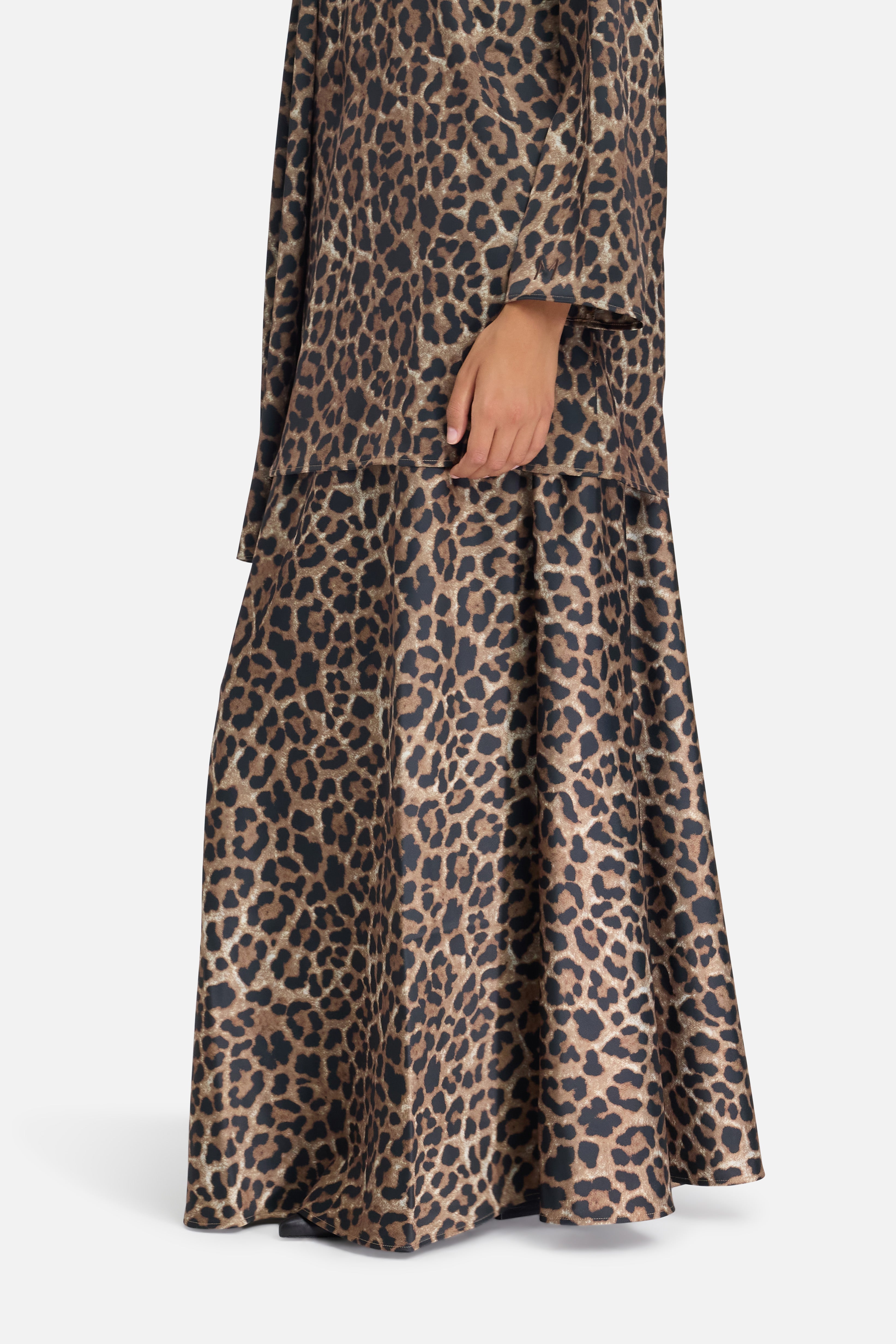 Satin Skirt | Leopard