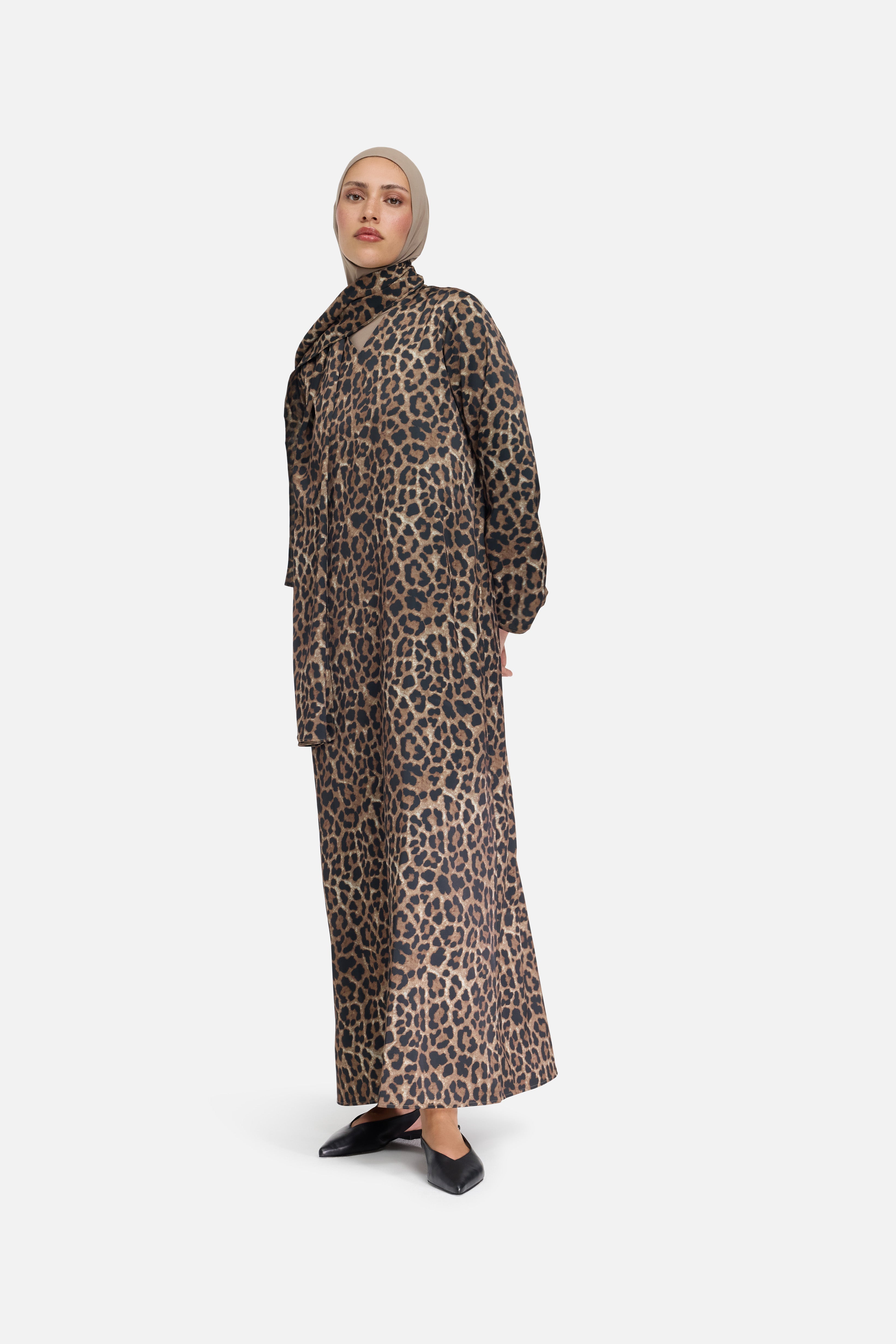 Shawl Dress | Leopard