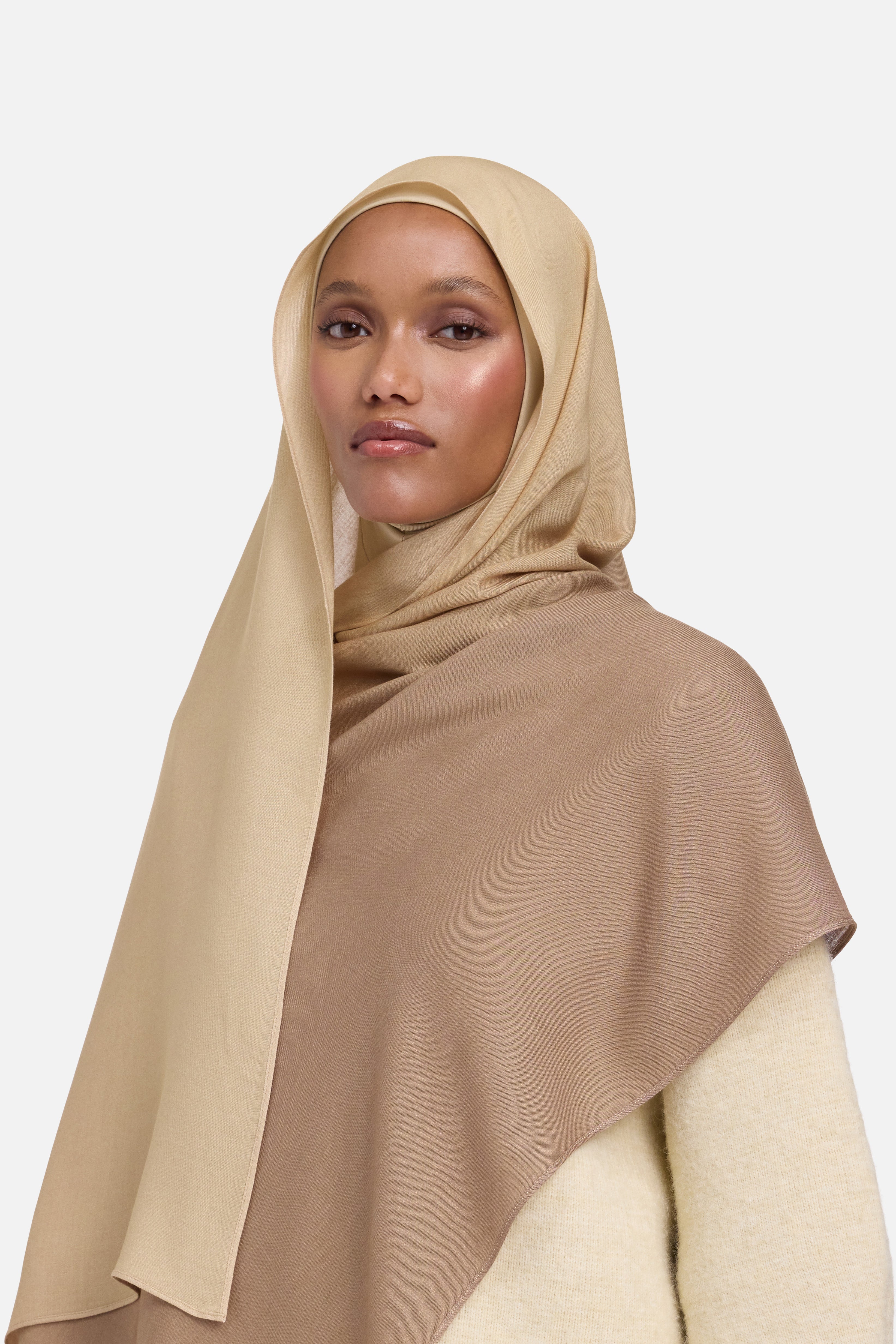 Weightless Woven Scarf | Wood Gradient