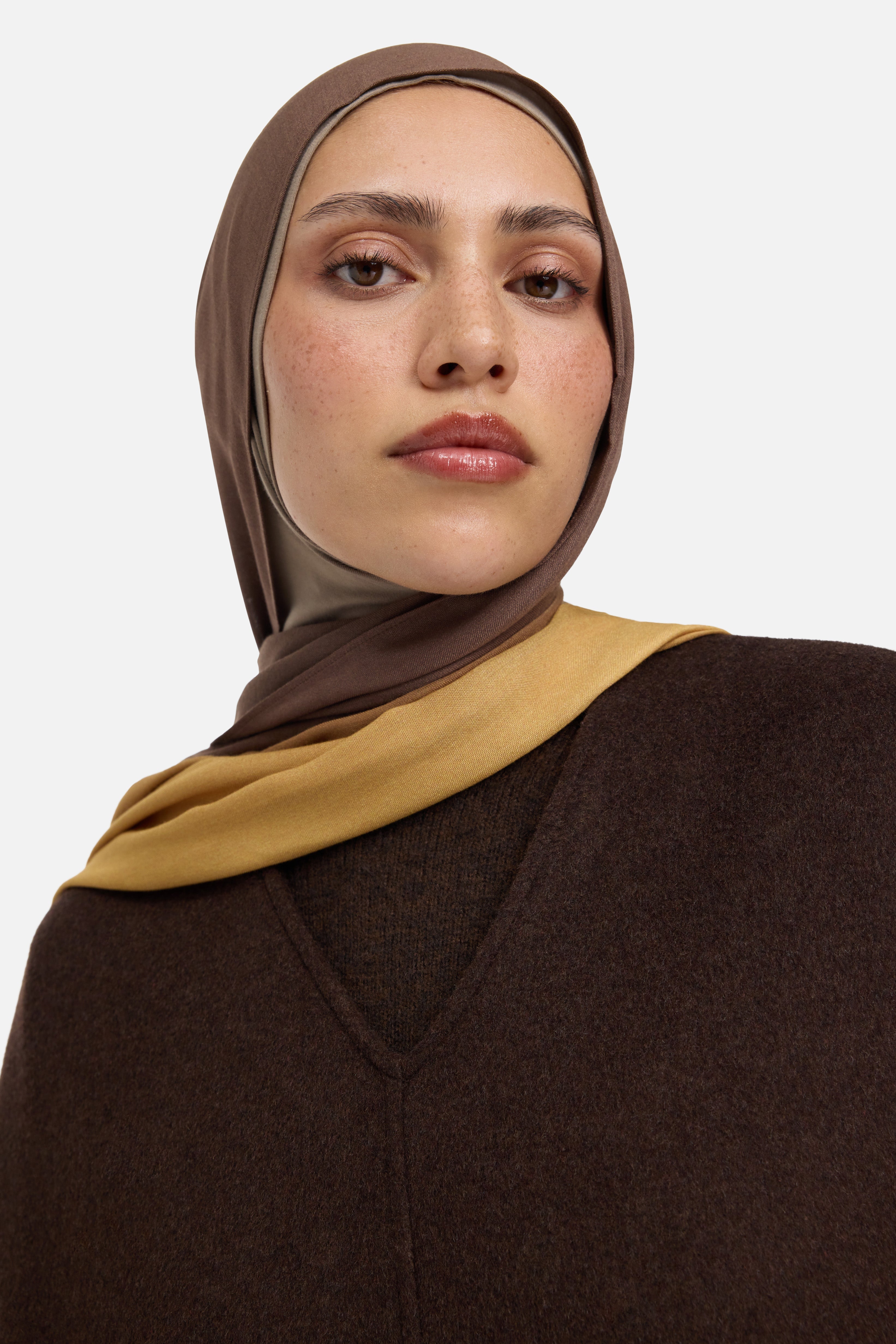 Wool Blend Dress | Dark Brown