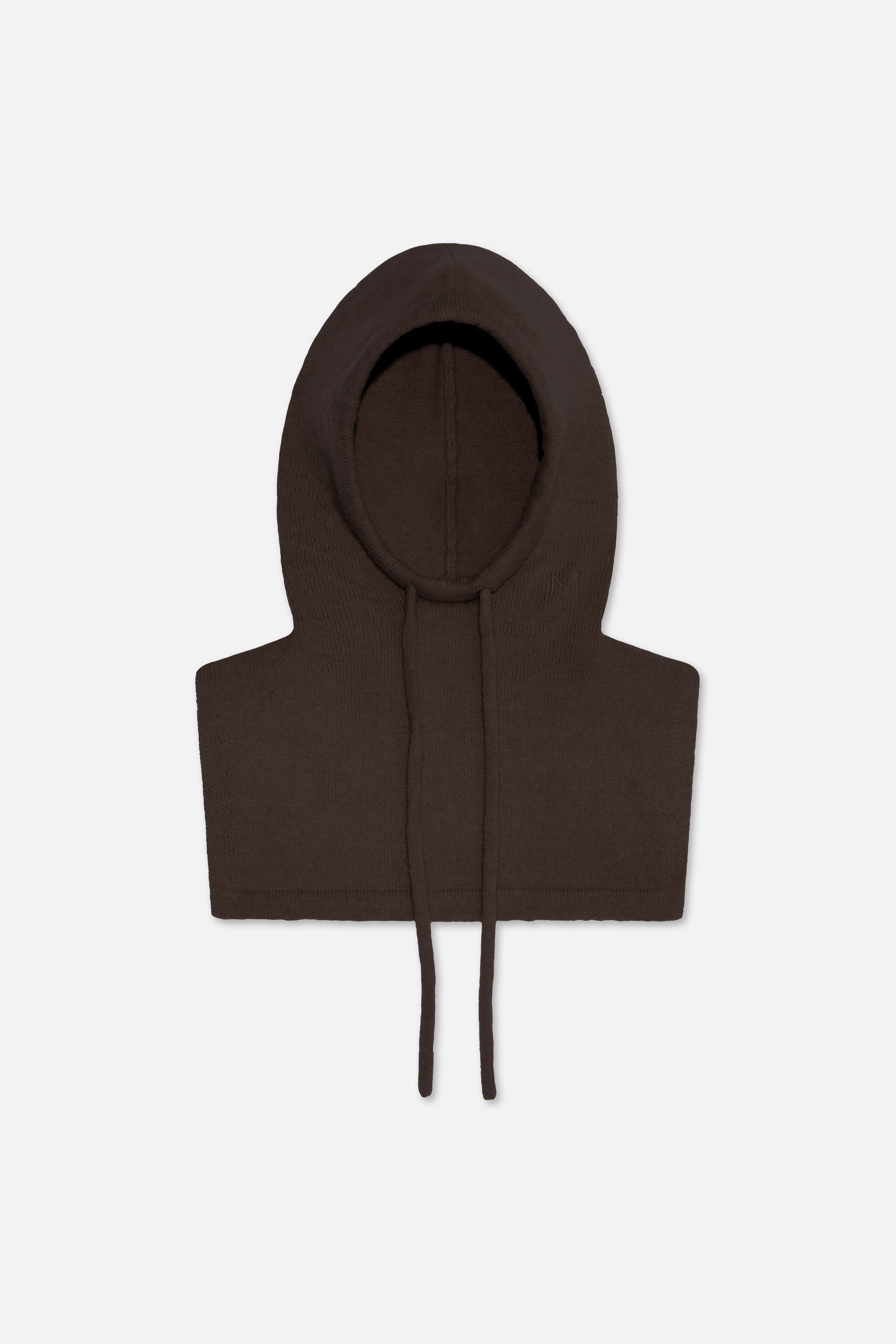 Brushed Knit Balaclava | Dark Brown