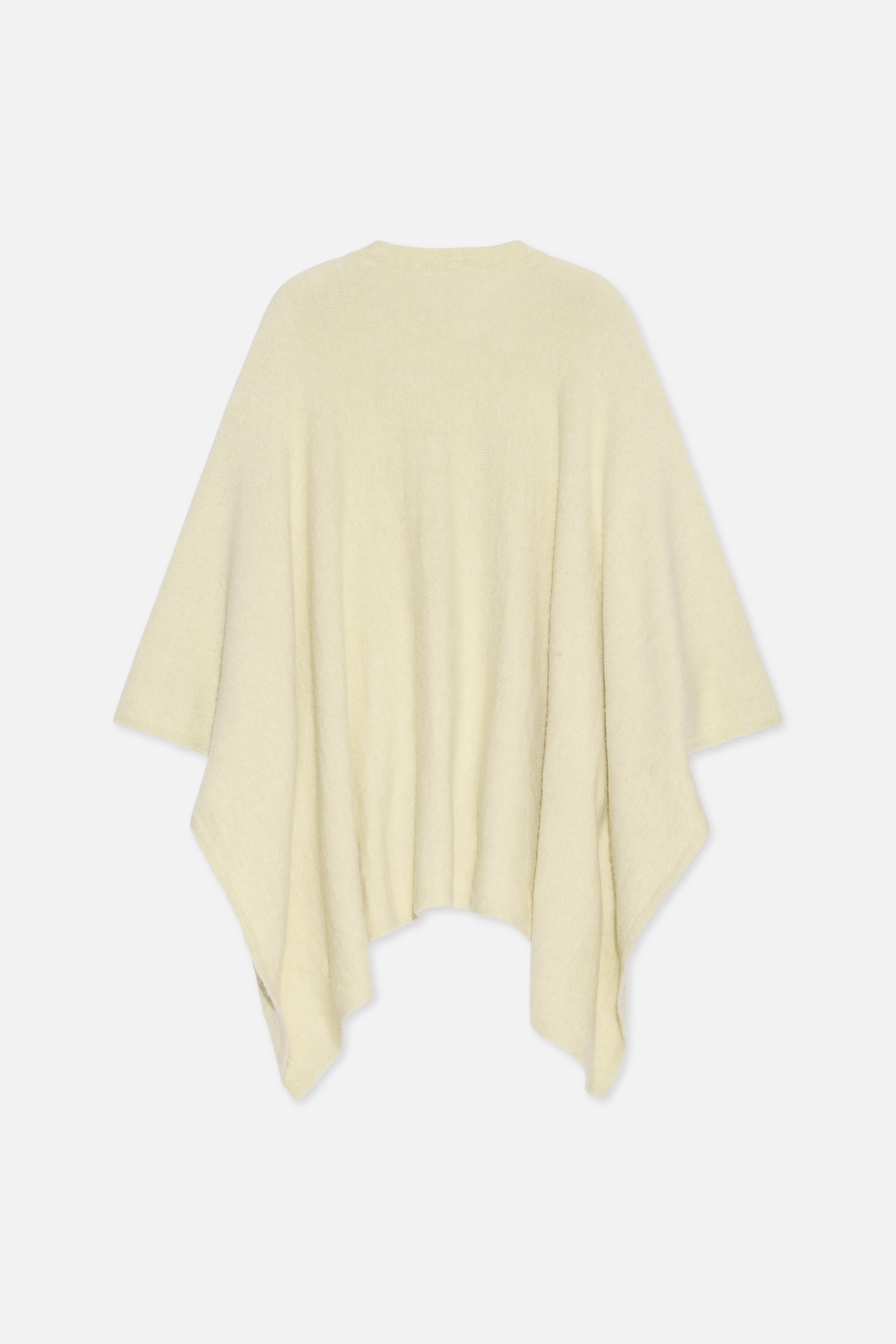 Brushed Knit Poncho | Cloud White