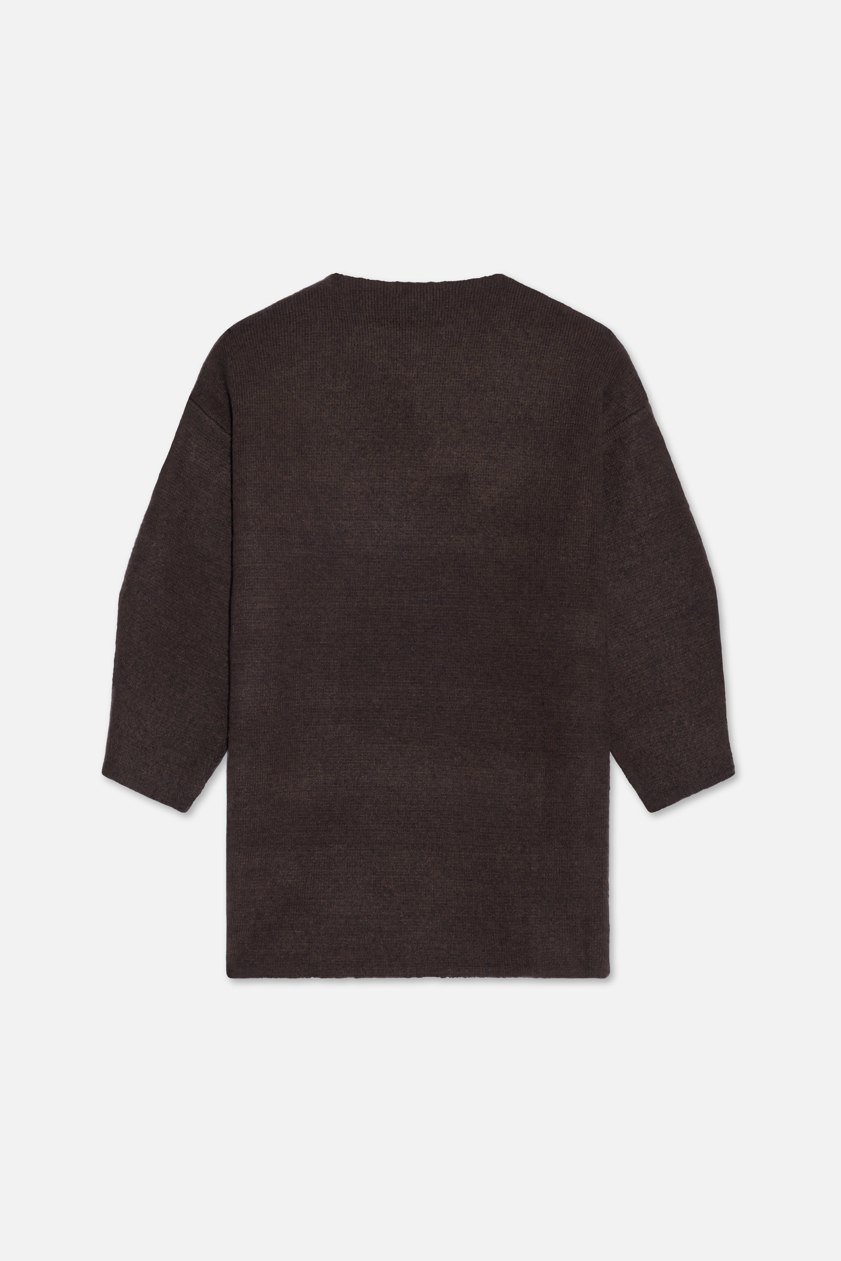 Brushed Knit Sweater | Dark Brown