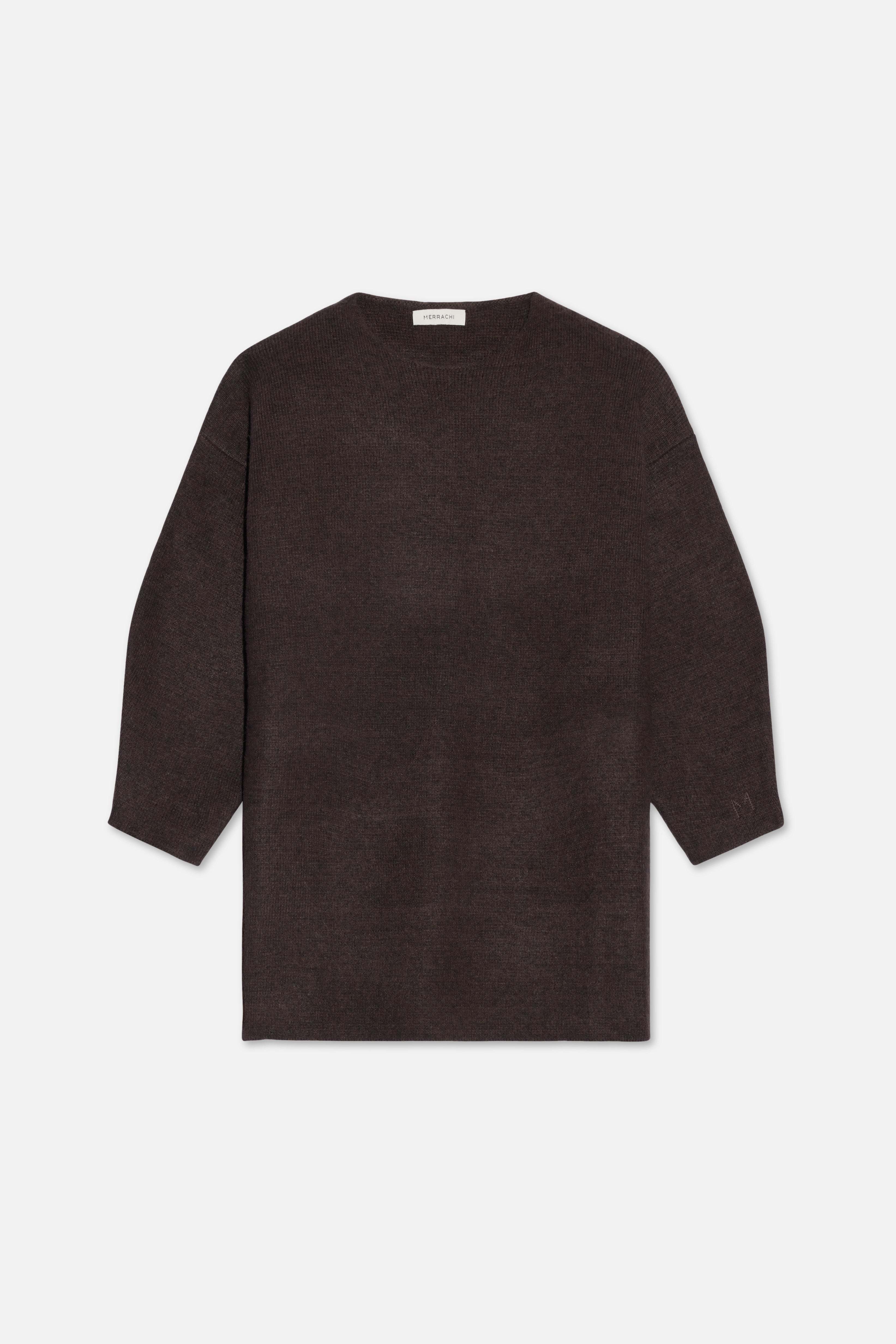 Brushed Knit Sweater | Dark Brown
