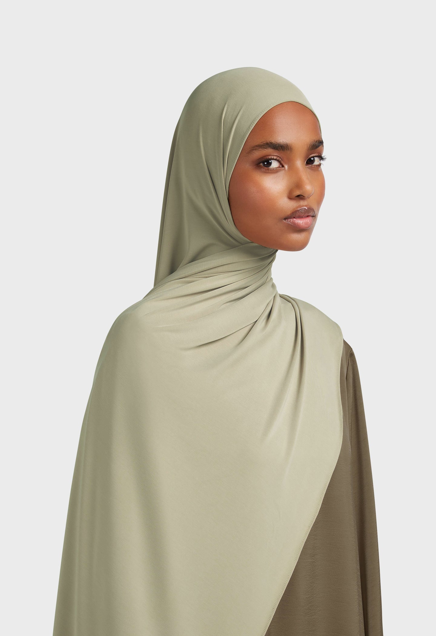 Breathable Jersey Scarf | Moss Gray