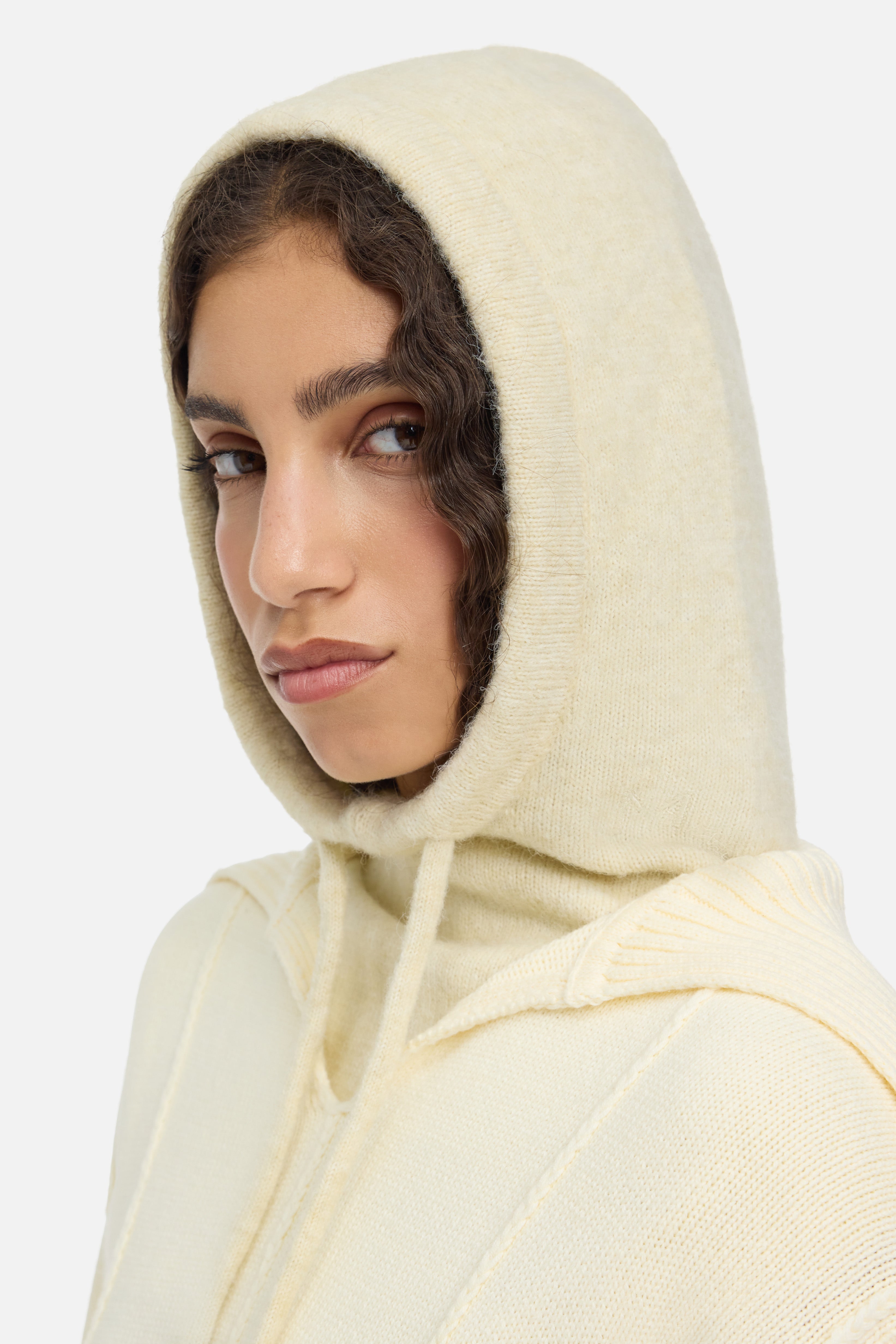 Brushed Knit Balaclava | Cloud White
