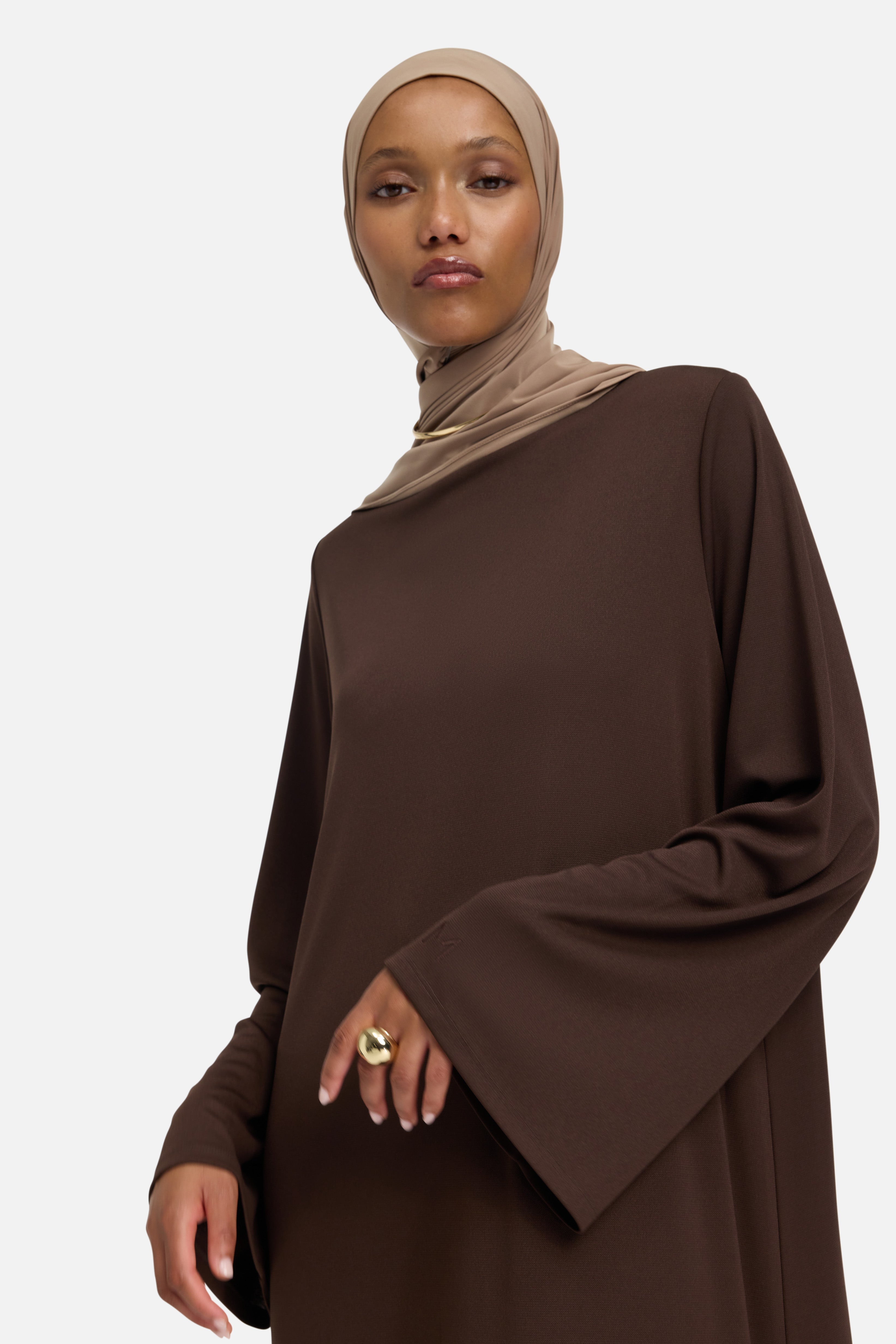 Essential Jersey Dress Regular | Dark Brown