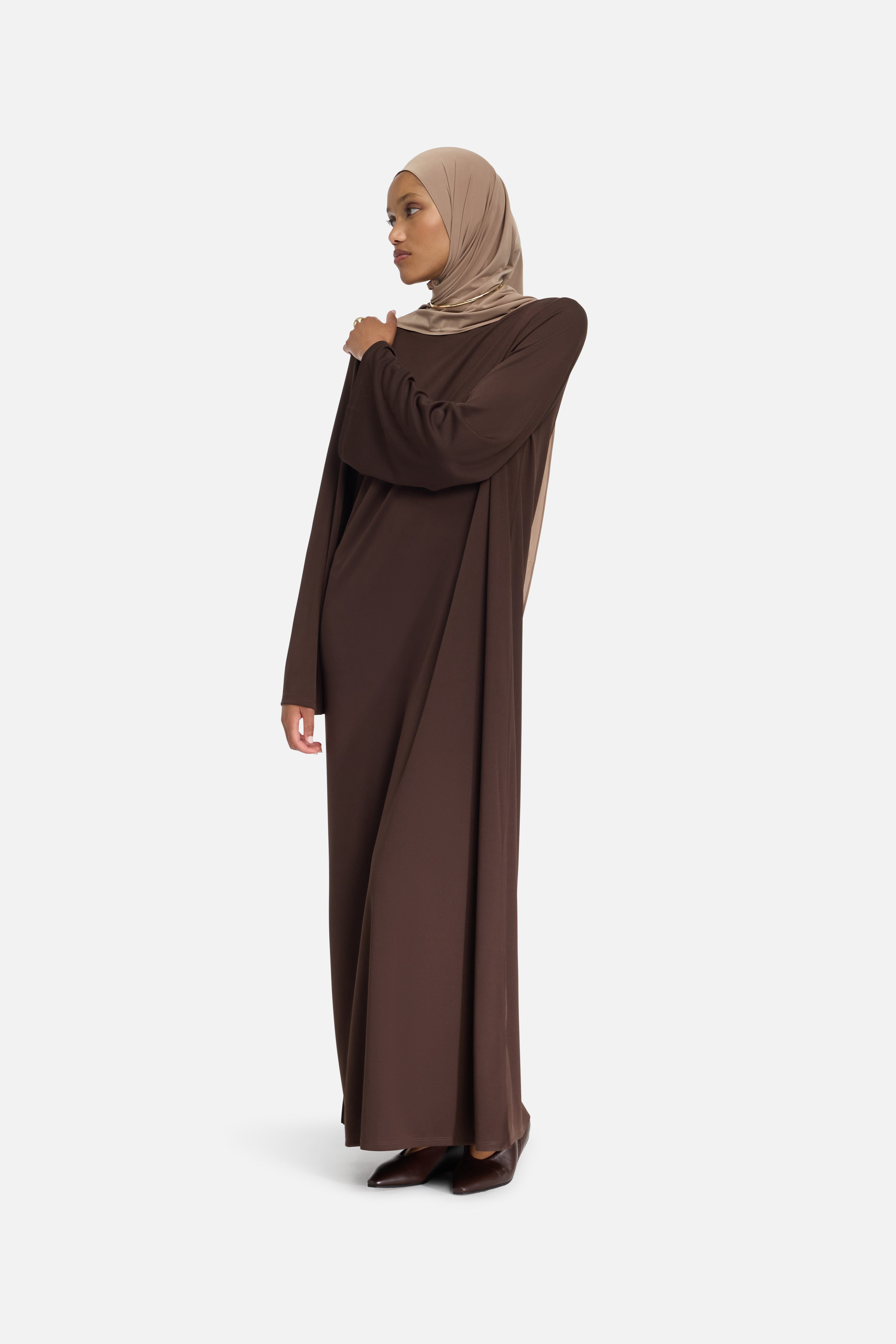 Essential Jersey Dress Regular | Dark Brown