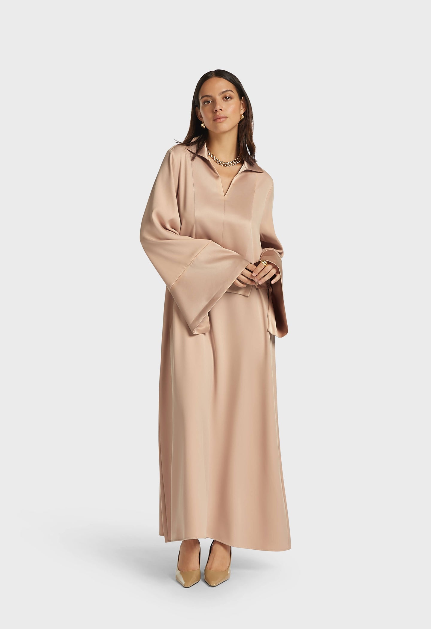 Kaftan Dress Short | Dark Rose