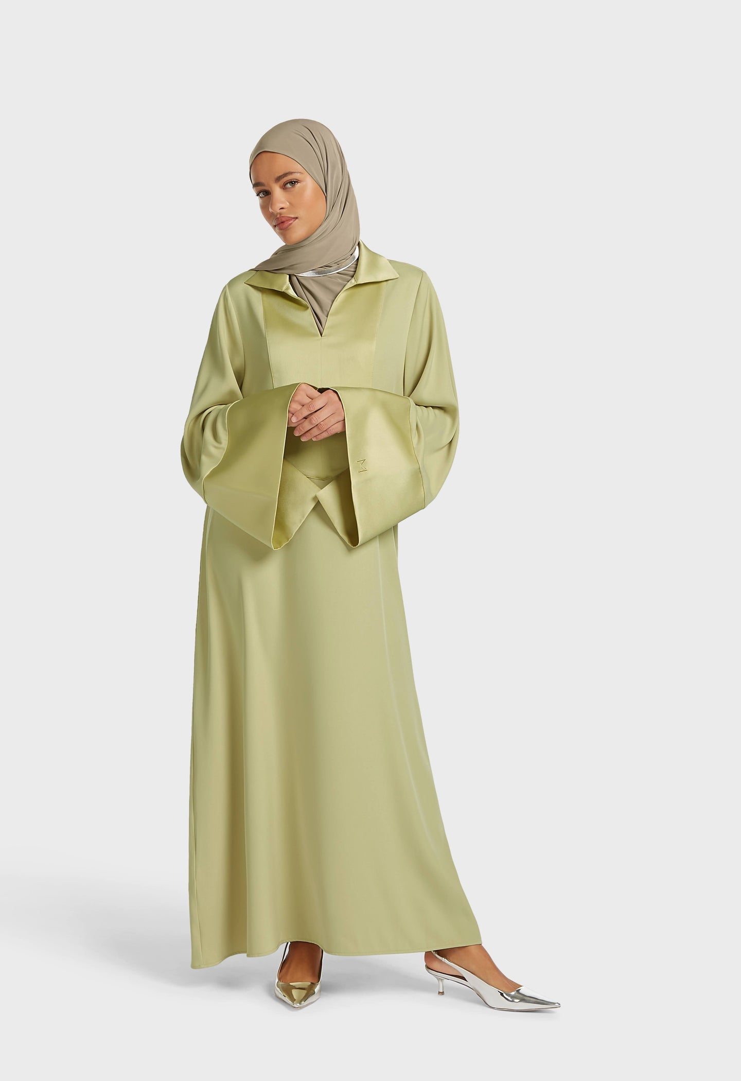 Kaftan Dress Short | Soft Khaki