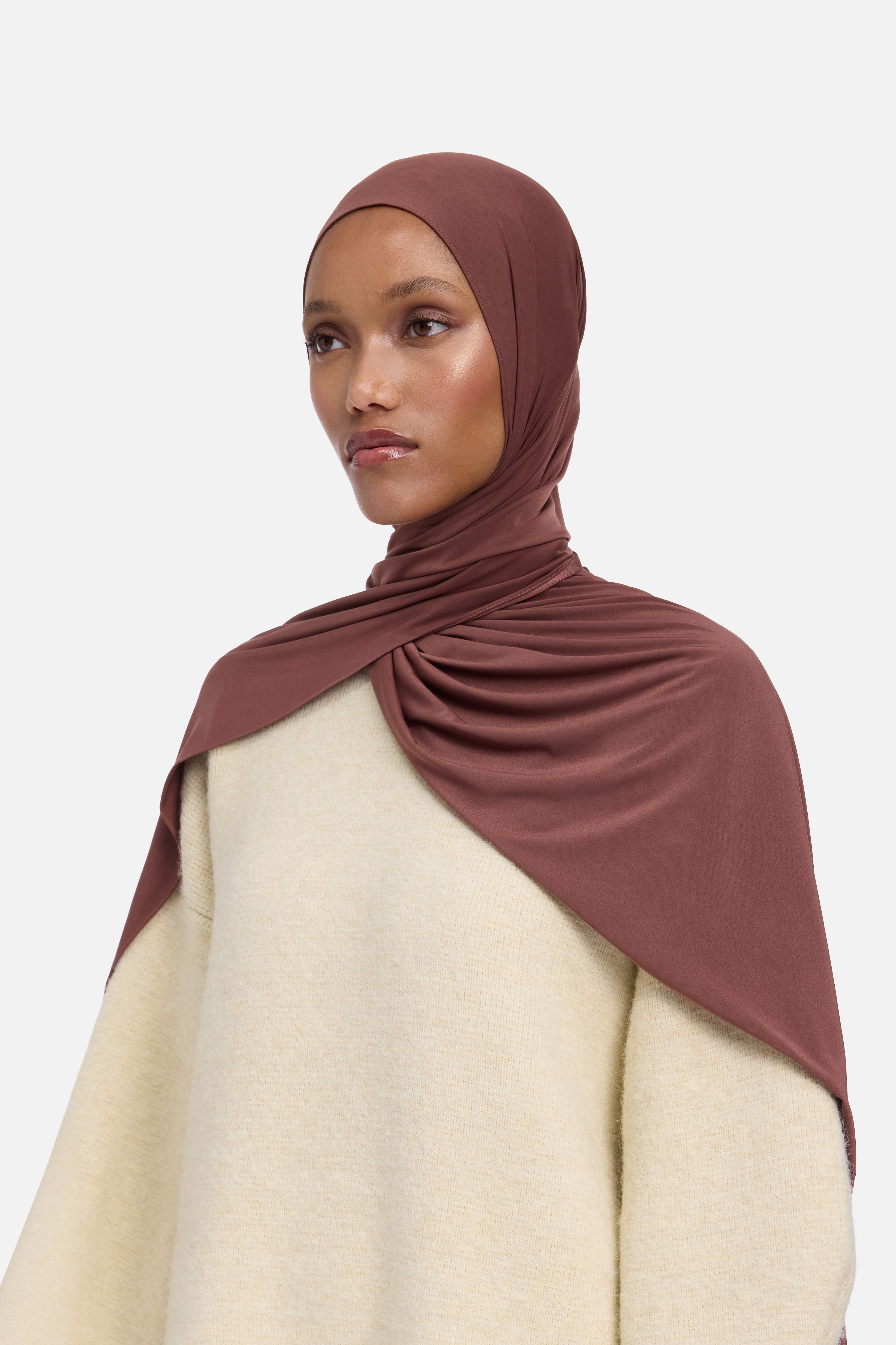 Liquid Jersey Scarf | Burnt Red