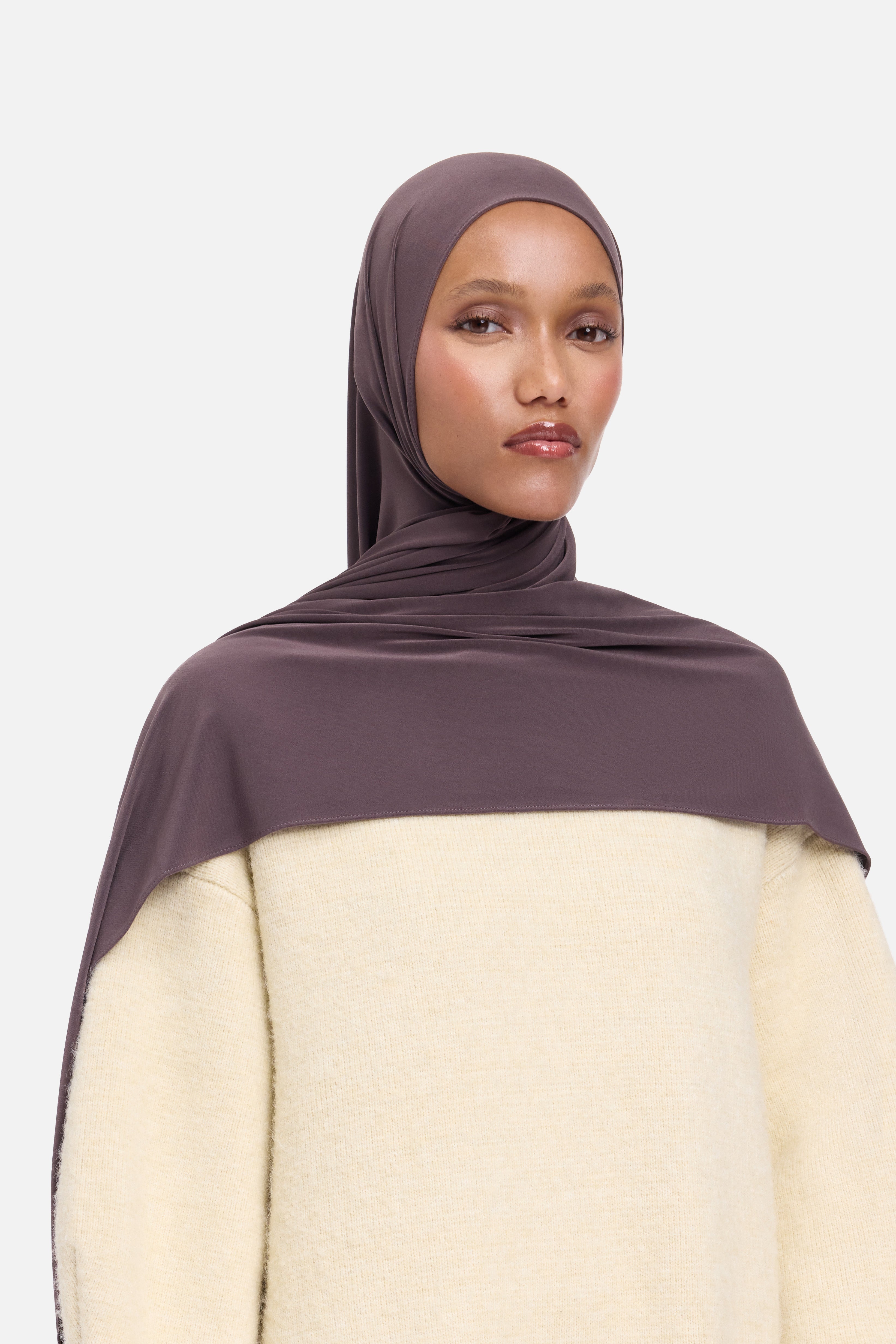 Premium Jersey Scarf | Aubergine