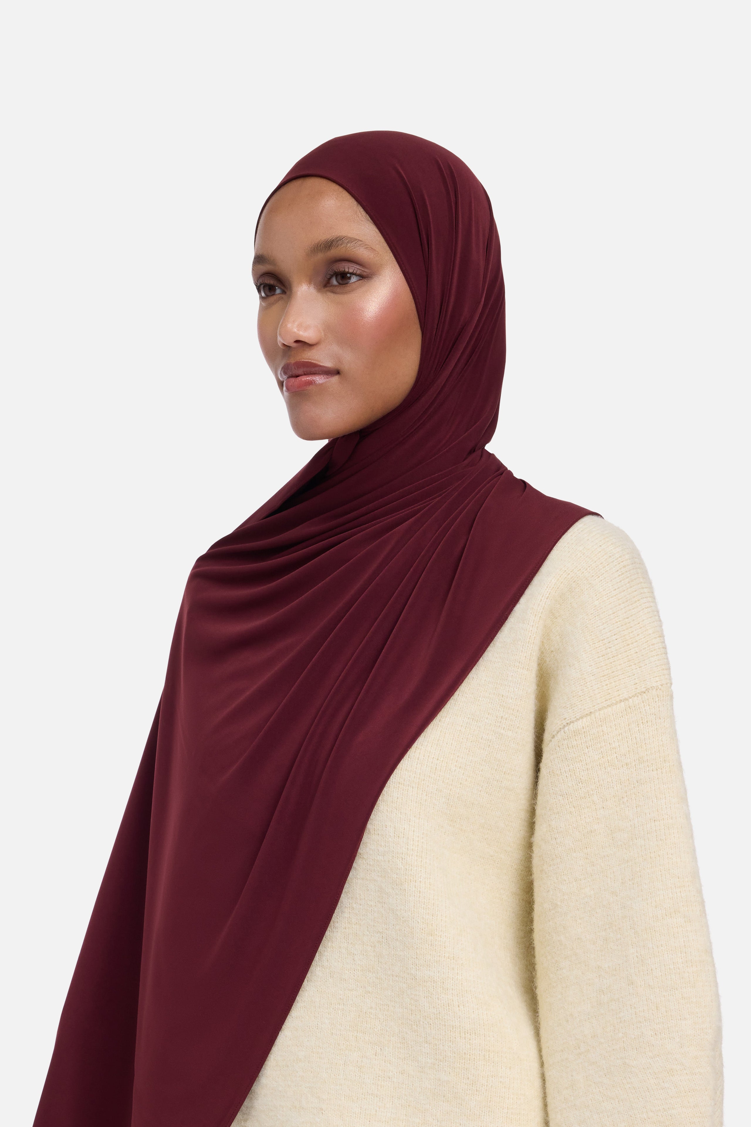 Premium Jersey Scarf | Burgundy