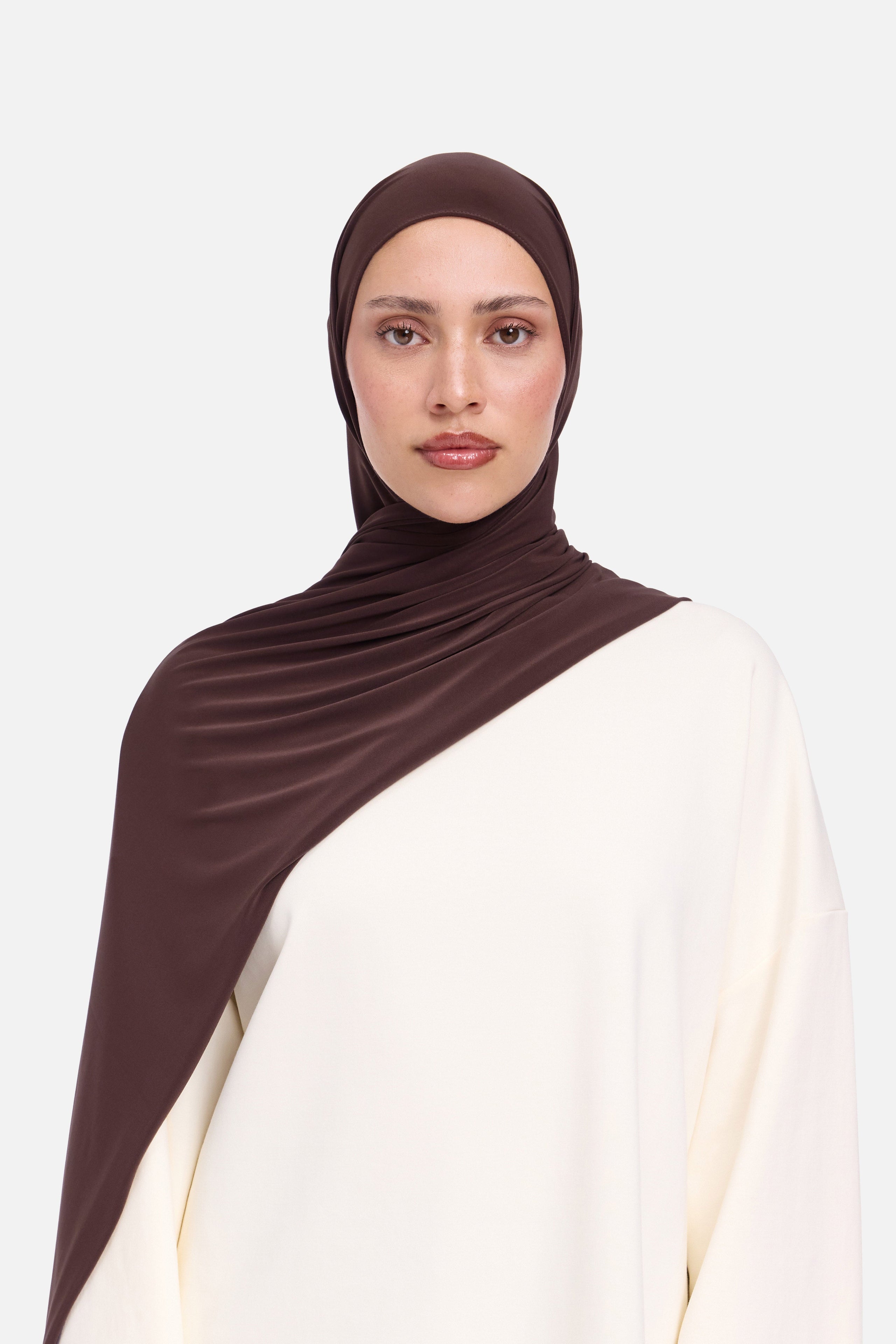 Premium Jersey Scarf | Dark Brown